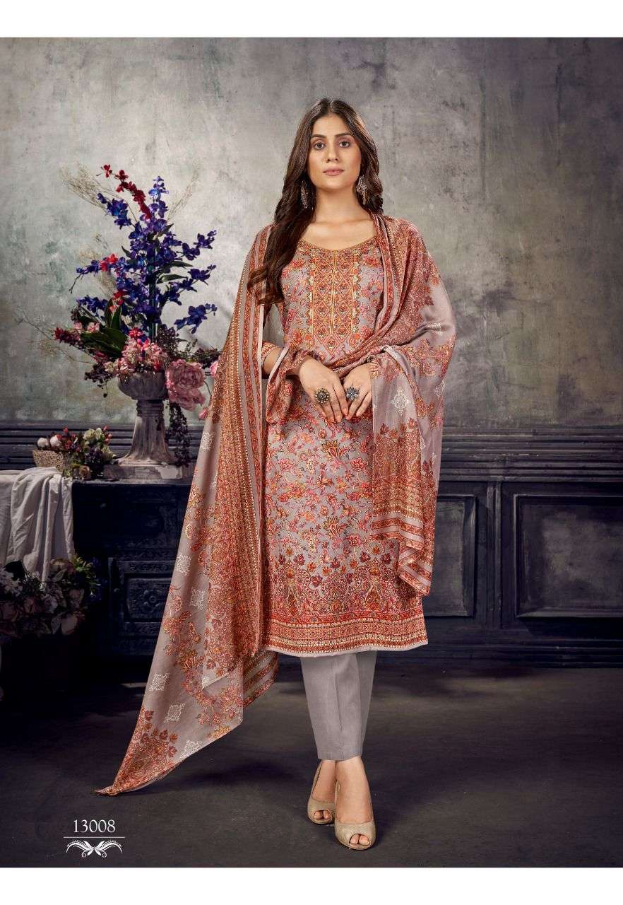 PAKIZAA VOL-13 BY SHIV GORI SILK MILLS 13001 TO 13012 SERIES BEAUTIFUL STYLISH SHARARA SUITS FANCY COLORFUL CASUAL WEAR & ETHNIC WEAR & READY TO WEAR HEAVY COTTON PRINTED DRESSES AT WHOLESALE PRICE