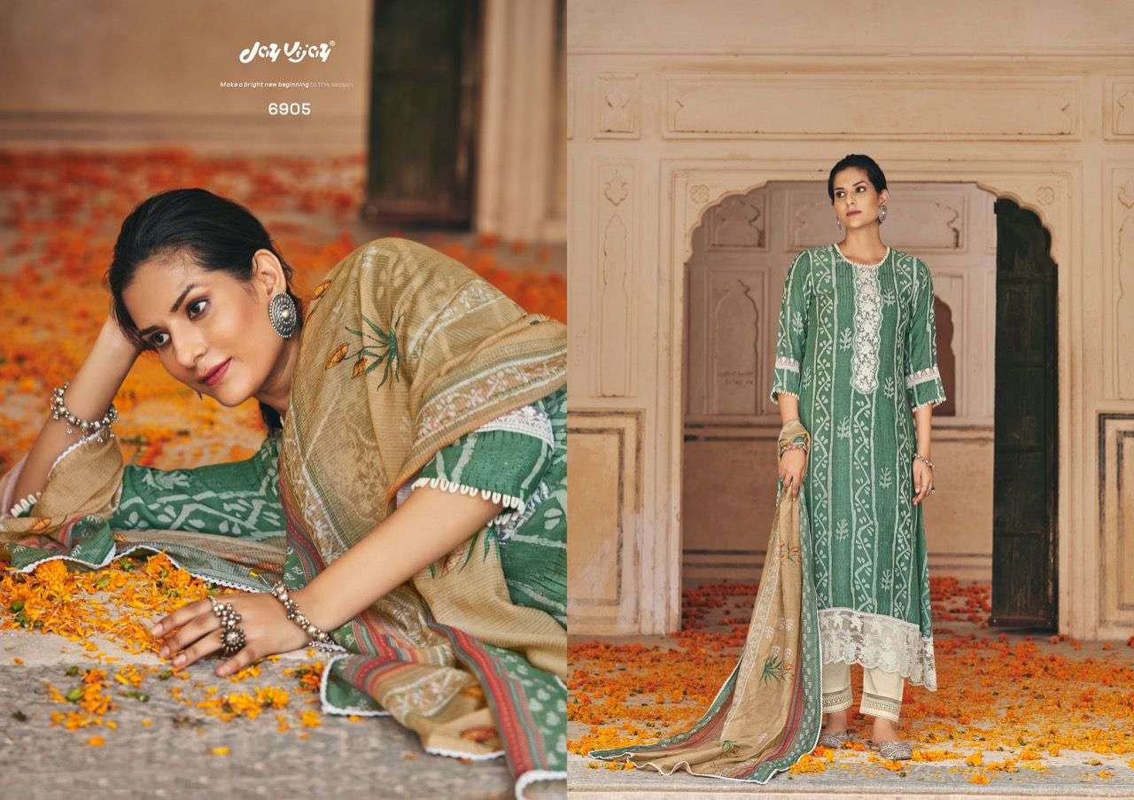 NEW AND NOW VOL-4 BY JAY VIJAY PRINTS 6901 TO 6910 SERIES BEAUTIFUL SUITS COLORFUL STYLISH FANCY CASUAL WEAR & ETHNIC WEAR PURE SILK PRINT DRESSES AT WHOLESALE PRICE