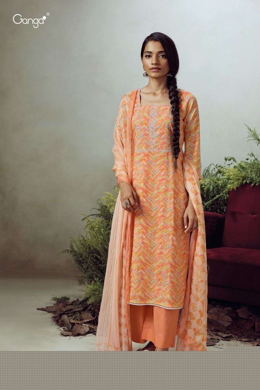 INNA-941 BY GANGA FASHION 941-A TO 941-D SERIES BEAUTIFUL SUITS COLORFUL STYLISH FANCY CASUAL WEAR & ETHNIC WEAR SUPERIOR COTTON PRINT WITH EMBROIDERY WORK DRESSES AT WHOLESALE PRICE