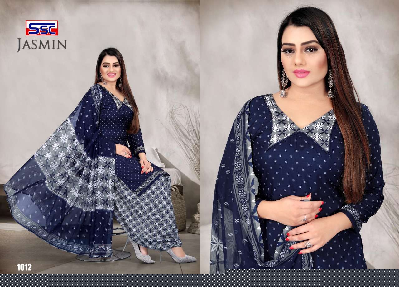JASMIN VOL-24 BY SHREE SHANTI CREATION 1001 TO 1012 SERIES BEAUTIFUL SUITS STYLISH FANCY COLORFUL PARTY WEAR & OCCASIONAL WEAR HEAVY MICRO PRINT DRESSES AT WHOLESALE PRICE