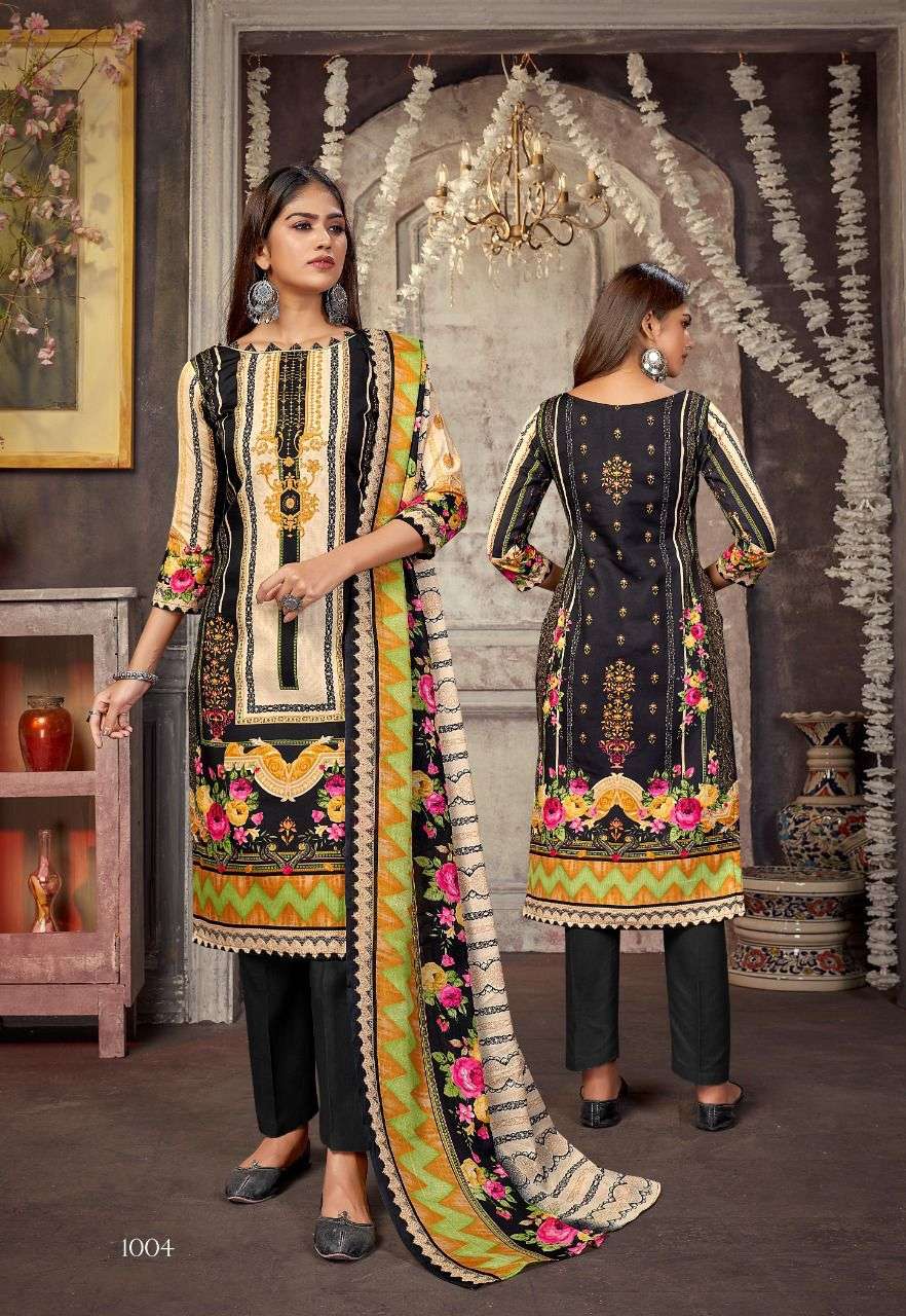 SHABNAM BY SHIV GORI SILK MILLS 1001 TO 1010 SERIES BEAUTIFUL SUITS COLORFUL STYLISH FANCY CASUAL WEAR & ETHNIC WEAR INDO COTTON PRINT DRESSES AT WHOLESALE PRICE