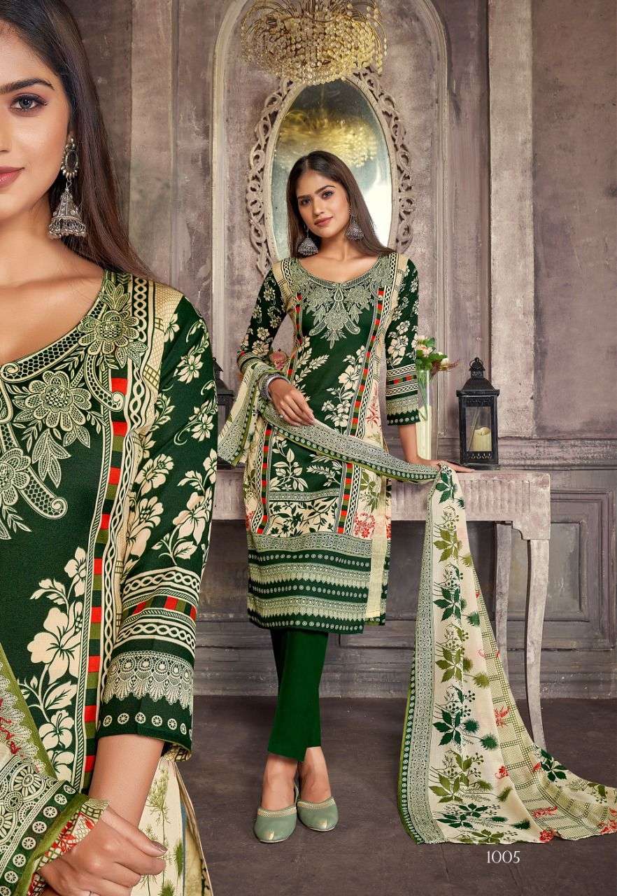 SHABNAM BY SHIV GORI SILK MILLS 1001 TO 1010 SERIES BEAUTIFUL SUITS COLORFUL STYLISH FANCY CASUAL WEAR & ETHNIC WEAR INDO COTTON PRINT DRESSES AT WHOLESALE PRICE