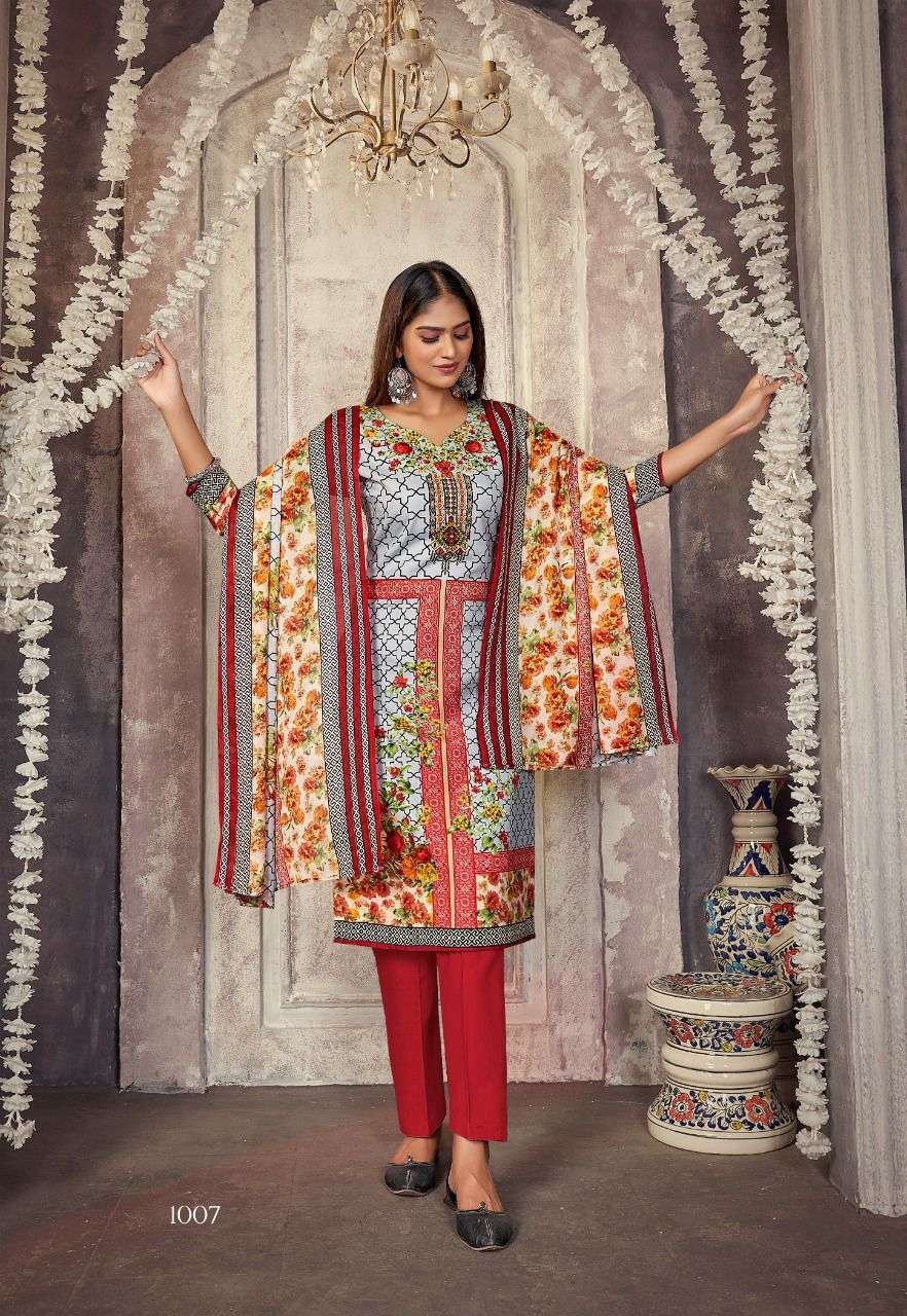 SHABNAM BY SHIV GORI SILK MILLS 1001 TO 1010 SERIES BEAUTIFUL SUITS COLORFUL STYLISH FANCY CASUAL WEAR & ETHNIC WEAR INDO COTTON PRINT DRESSES AT WHOLESALE PRICE