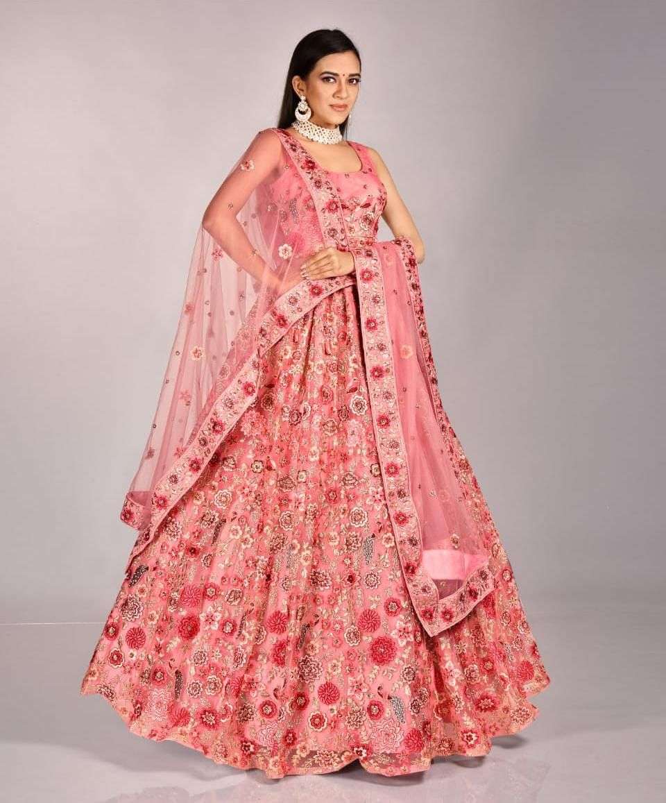 AZA VOL-2 BY PANVI 201 TO 204 SERIES DESIGNER BEAUTIFUL NAVRATRI COLLECTION OCCASIONAL WEAR & PARTY WEAR SOFT NET LEHENGAS AT WHOLESALE PRICE
