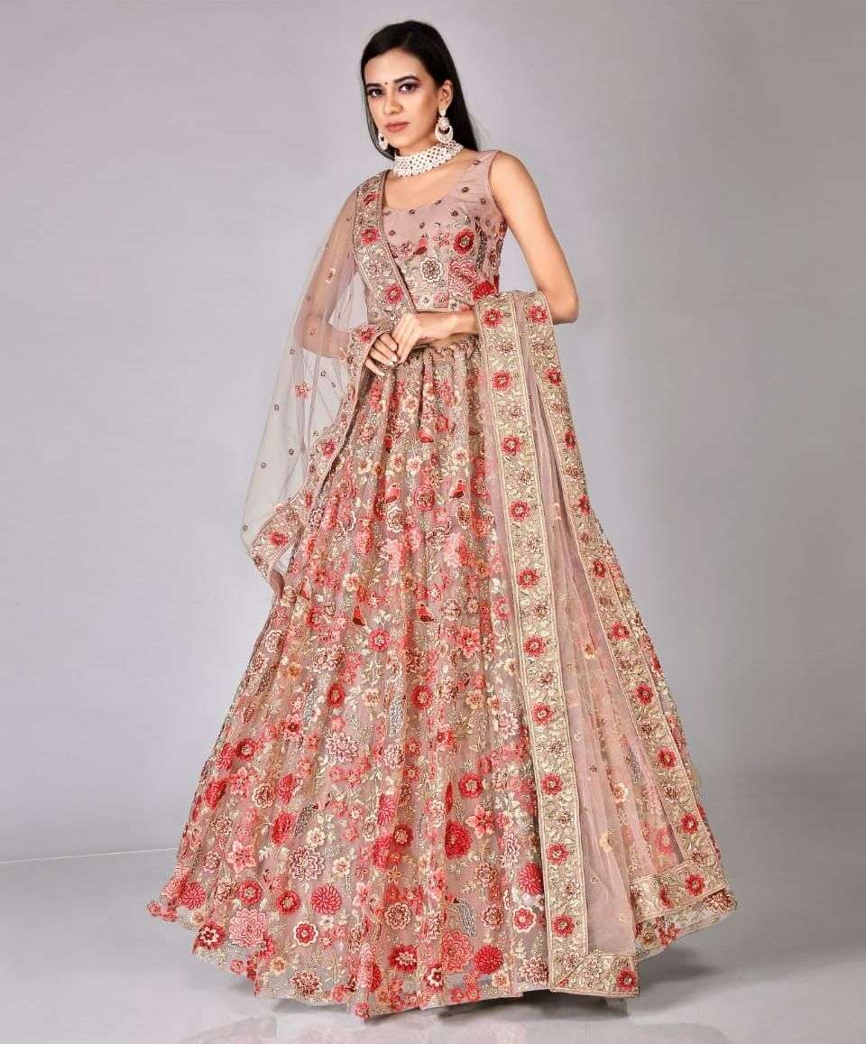 AZA VOL-2 BY PANVI 201 TO 204 SERIES DESIGNER BEAUTIFUL NAVRATRI COLLECTION OCCASIONAL WEAR & PARTY WEAR SOFT NET LEHENGAS AT WHOLESALE PRICE