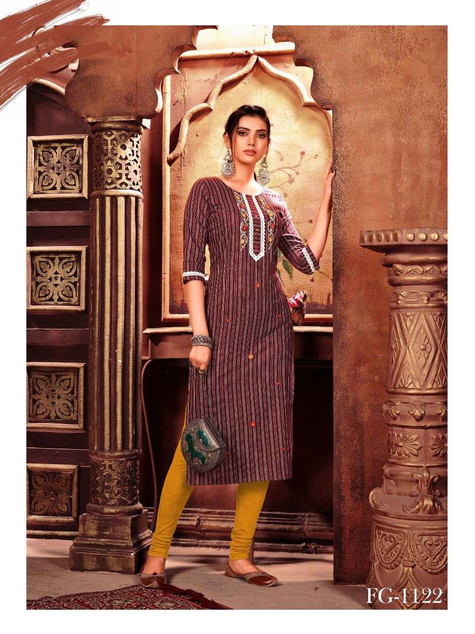 CHANCHAL BY FASHION GALLERIA 1107 TO 1112 SERIES DESIGNER STYLISH FANCY COLORFUL BEAUTIFUL PARTY WEAR & ETHNIC WEAR COLLECTION PURE COTTON KURTIS AT WHOLESALE PRICE