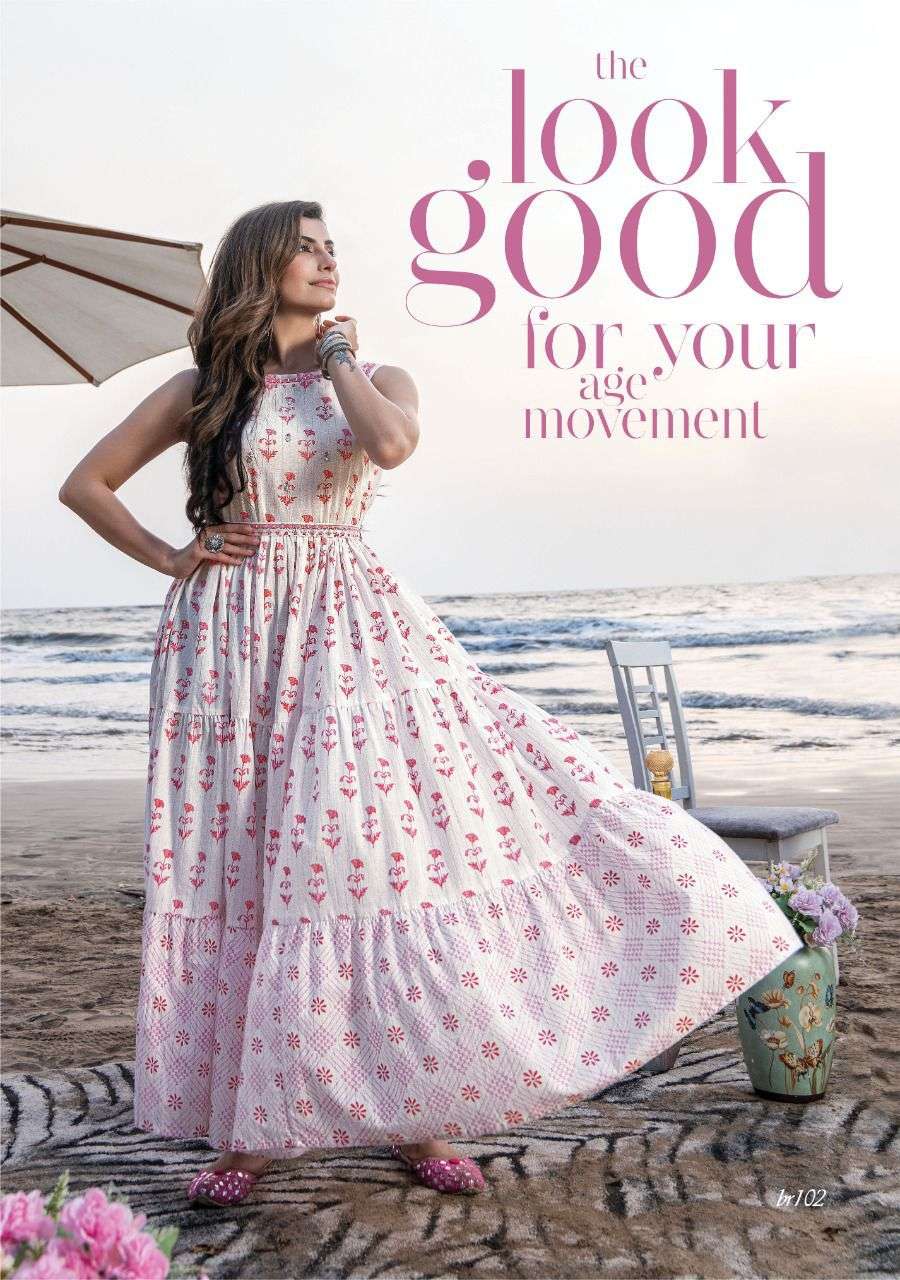 BE RICH BY SWISH 101 TO 106 SERIES BEAUTIFUL STYLISH FANCY COLORFUL CASUAL WEAR & ETHNIC WEAR PURE COTTON GOWNS AT WHOLESALE PRICE
