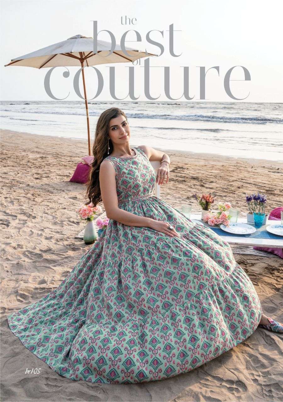 BE RICH BY SWISH 101 TO 106 SERIES BEAUTIFUL STYLISH FANCY COLORFUL CASUAL WEAR & ETHNIC WEAR PURE COTTON GOWNS AT WHOLESALE PRICE