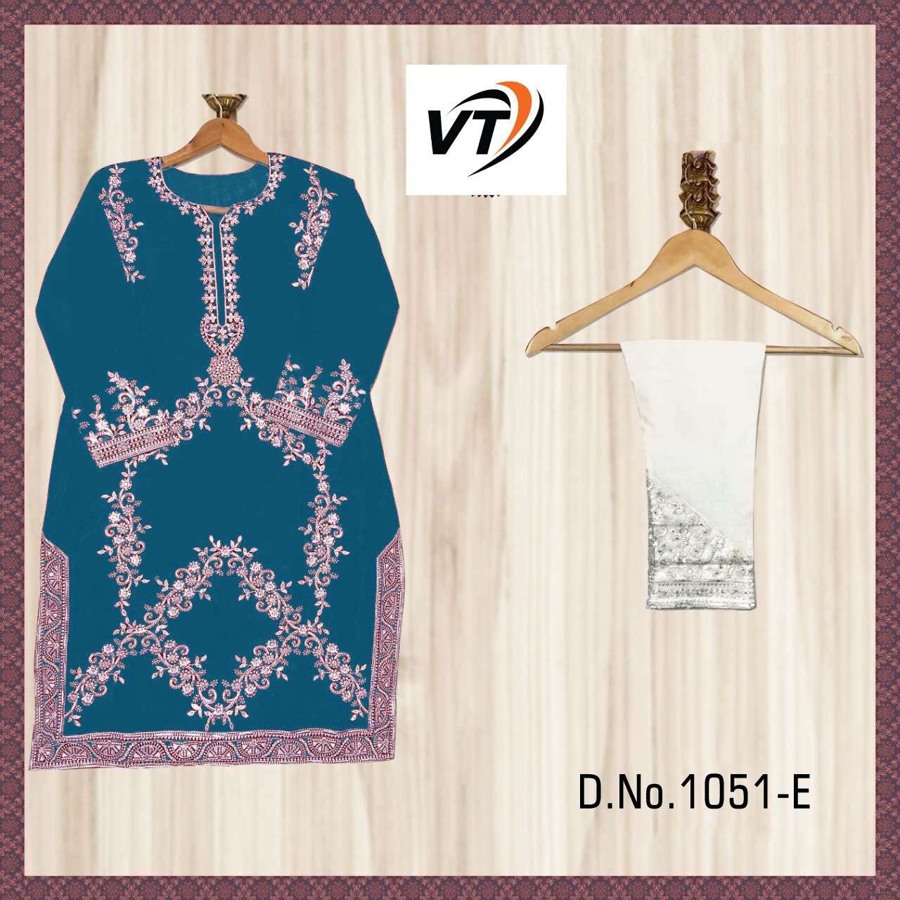 VT-1051 BY VIRATRA TEX 1051-A TO 1051-G SERIES BEAUTIFUL PAKISTANI SUITS STYLISH COLORFUL FANCY CASUAL WEAR & ETHNIC WEAR FAUX GEORGETTE DRESSES AT WHOLESALE PRICE