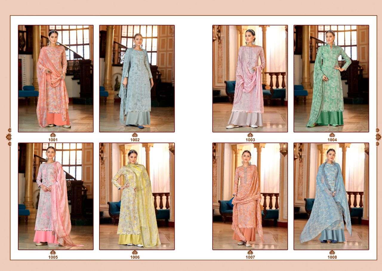 SUKOON BY SALVI FASHION 1001 TO 1008 SERIES BEAUTIFUL SUITS COLORFUL STYLISH FANCY CASUAL WEAR & ETHNIC WEAR JAM SILK PRINT DRESSES AT WHOLESALE PRICE
