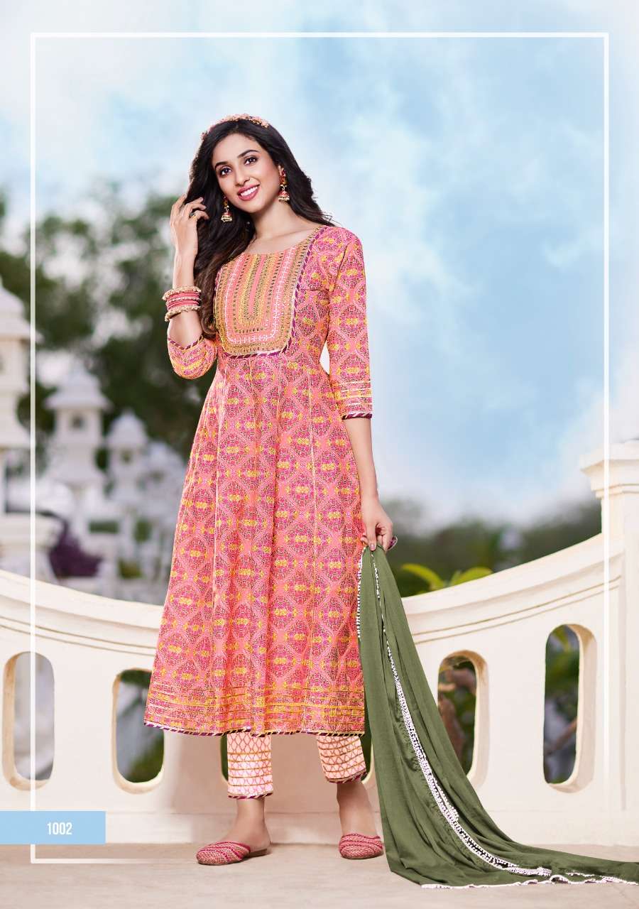 GLAMLOOK BY KAJAL STYLE 1001 TO 1008 SERIES BEAUTIFUL SUITS COLORFUL STYLISH FANCY CASUAL WEAR & ETHNIC WEAR COTTON PRINT DRESSES AT WHOLESALE PRICE