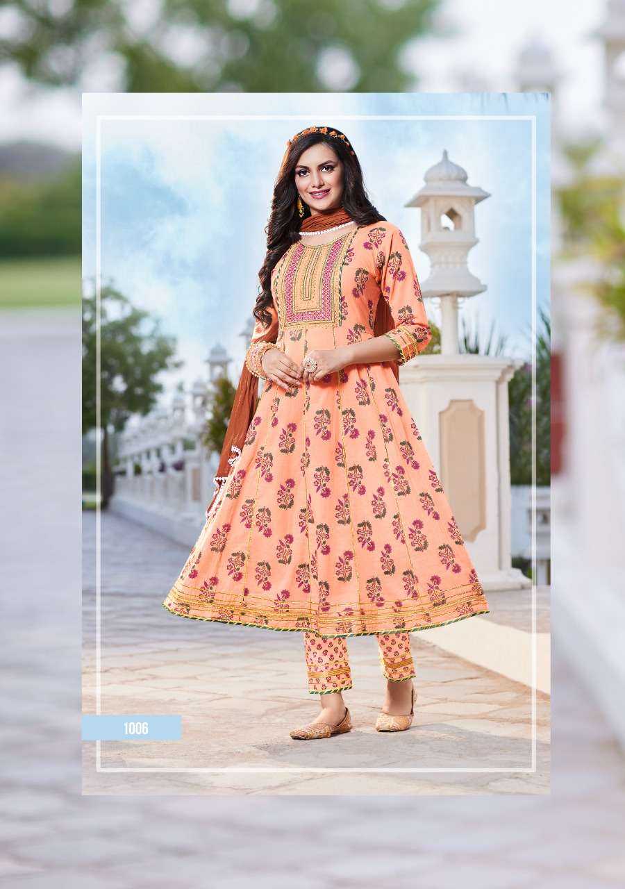 GLAMLOOK BY KAJAL STYLE 1001 TO 1008 SERIES BEAUTIFUL SUITS COLORFUL STYLISH FANCY CASUAL WEAR & ETHNIC WEAR COTTON PRINT DRESSES AT WHOLESALE PRICE