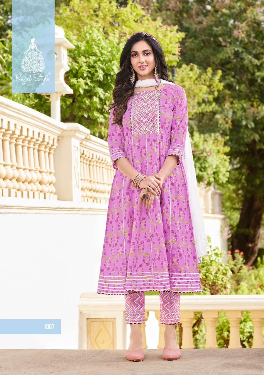 GLAMLOOK BY KAJAL STYLE 1001 TO 1008 SERIES BEAUTIFUL SUITS COLORFUL STYLISH FANCY CASUAL WEAR & ETHNIC WEAR COTTON PRINT DRESSES AT WHOLESALE PRICE