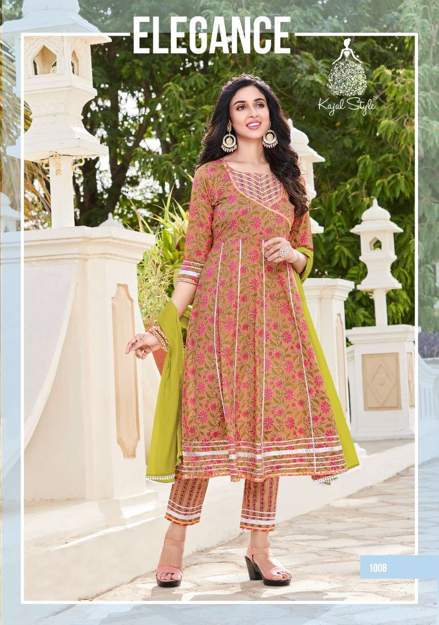 GLAMLOOK BY KAJAL STYLE 1001 TO 1008 SERIES BEAUTIFUL SUITS COLORFUL STYLISH FANCY CASUAL WEAR & ETHNIC WEAR COTTON PRINT DRESSES AT WHOLESALE PRICE