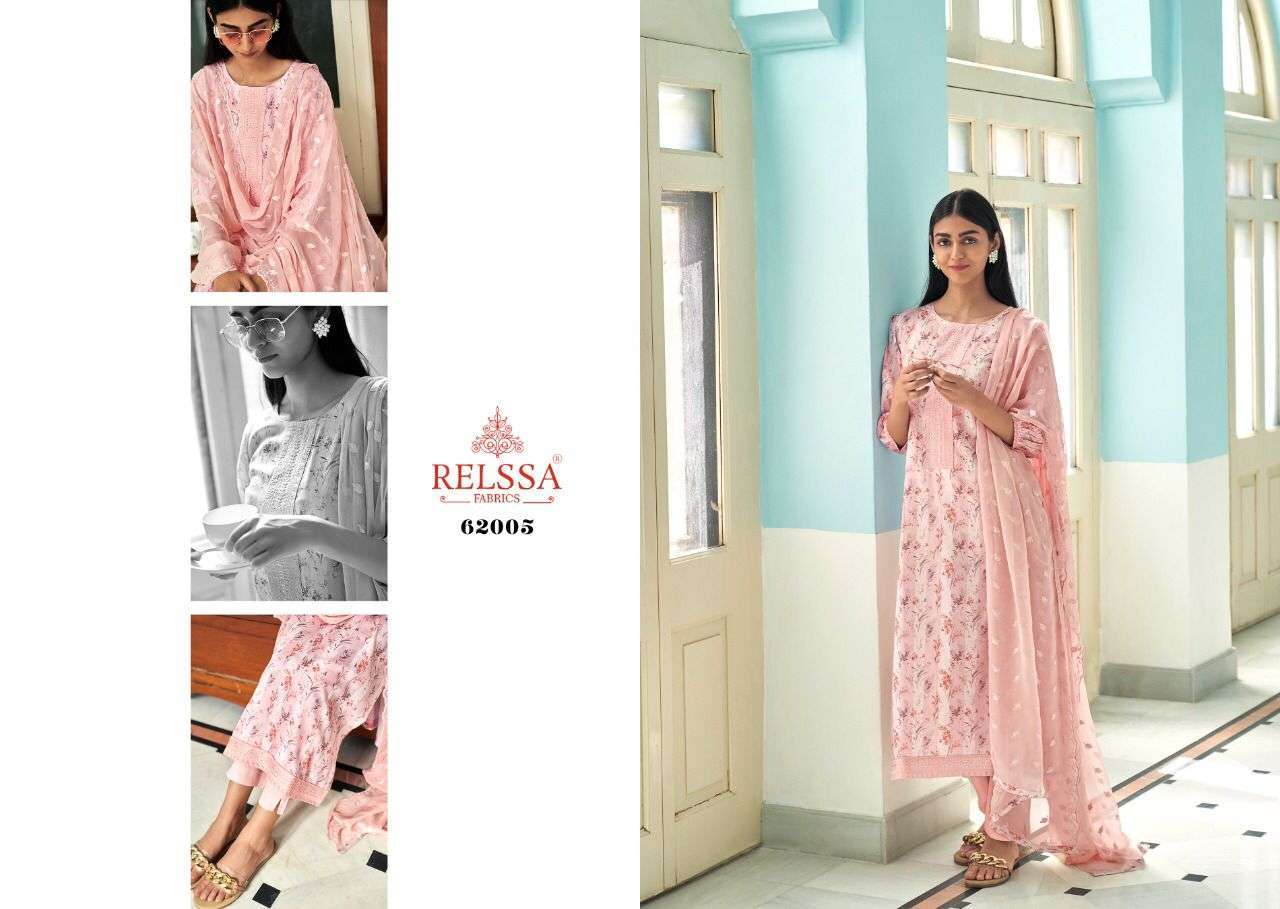 RUBINA VOL-8 BY RELSSA FABRICS 62001 TO 62008 SERIES BEAUTIFUL SUITS COLORFUL STYLISH FANCY CASUAL WEAR & ETHNIC WEAR PURE MODAL COTTON PRINT DRESSES AT WHOLESALE PRICE