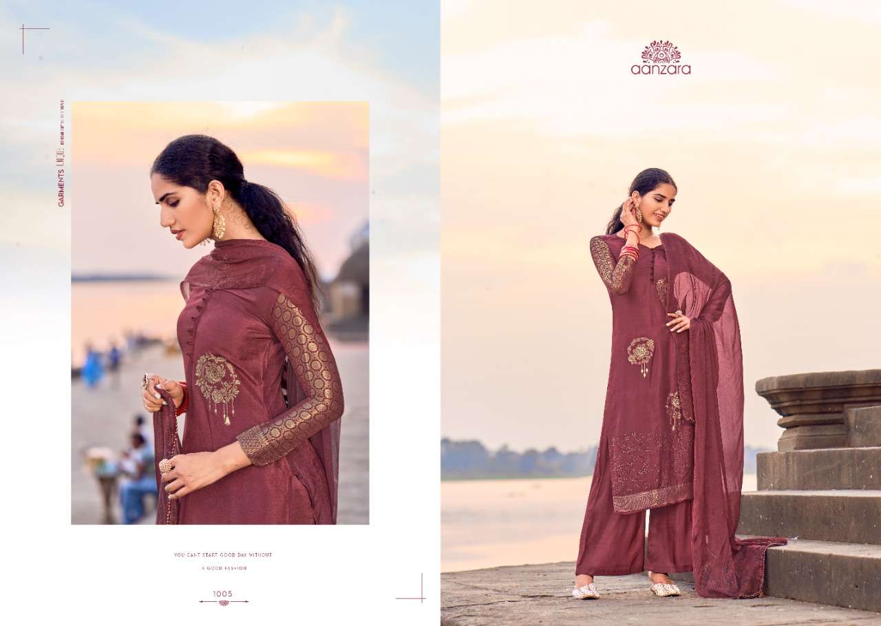 ZIVAH BY AANZARA 1001 TO 1006 SERIES BEAUTIFUL SUITS COLORFUL STYLISH FANCY CASUAL WEAR & ETHNIC WEAR PURE RUSSIAN SILK DRESSES AT WHOLESALE PRICE