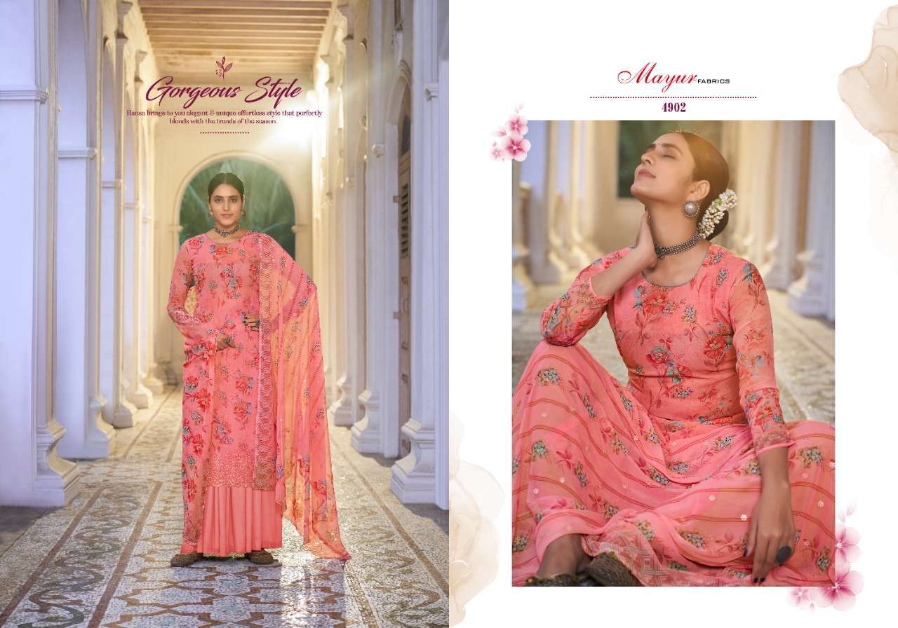 VANDANA BY MAYUR FABRICS 4901 TO 4906 SERIES BEAUTIFUL SUITS COLORFUL STYLISH FANCY CASUAL WEAR & ETHNIC WEAR PURE COTTON PRINT DRESSES AT WHOLESALE PRICE