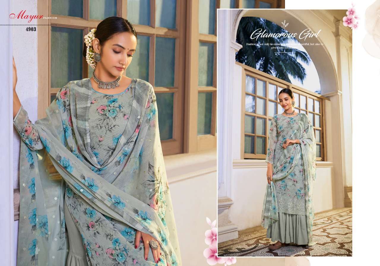 VANDANA BY MAYUR FABRICS 4901 TO 4906 SERIES BEAUTIFUL SUITS COLORFUL STYLISH FANCY CASUAL WEAR & ETHNIC WEAR PURE COTTON PRINT DRESSES AT WHOLESALE PRICE