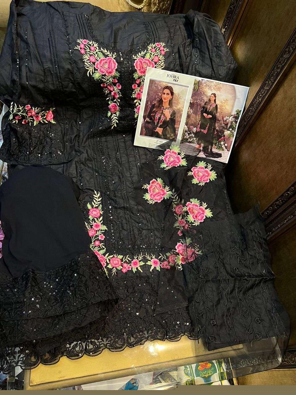 JOHRA HIT DESIGN 103 BY JOHRA TEX DESIGNER PAKISTANI SUITS BEAUTIFUL STYLISH FANCY COLORFUL PARTY WEAR & OCCASIONAL WEAR COTTON EMBROIDERED DRESSES AT WHOLESALE PRICE
