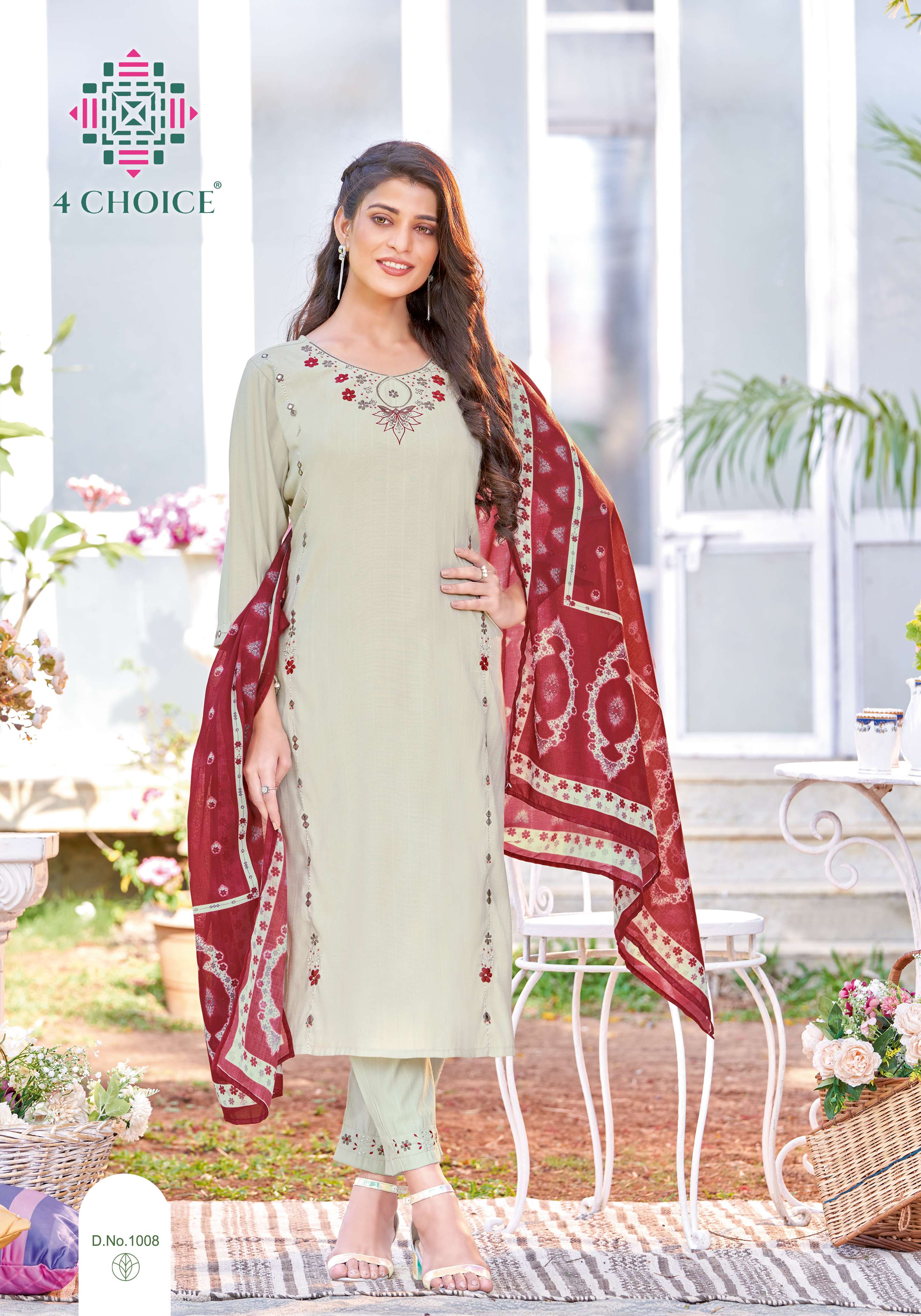 RETRO BY 4 CHOICE 1001 TO 1008 SERIES BEAUTIFUL SUITS COLORFUL STYLISH FANCY CASUAL WEAR & ETHNIC WEAR VISCOSE WITH WORK DRESSES AT WHOLESALE PRICE