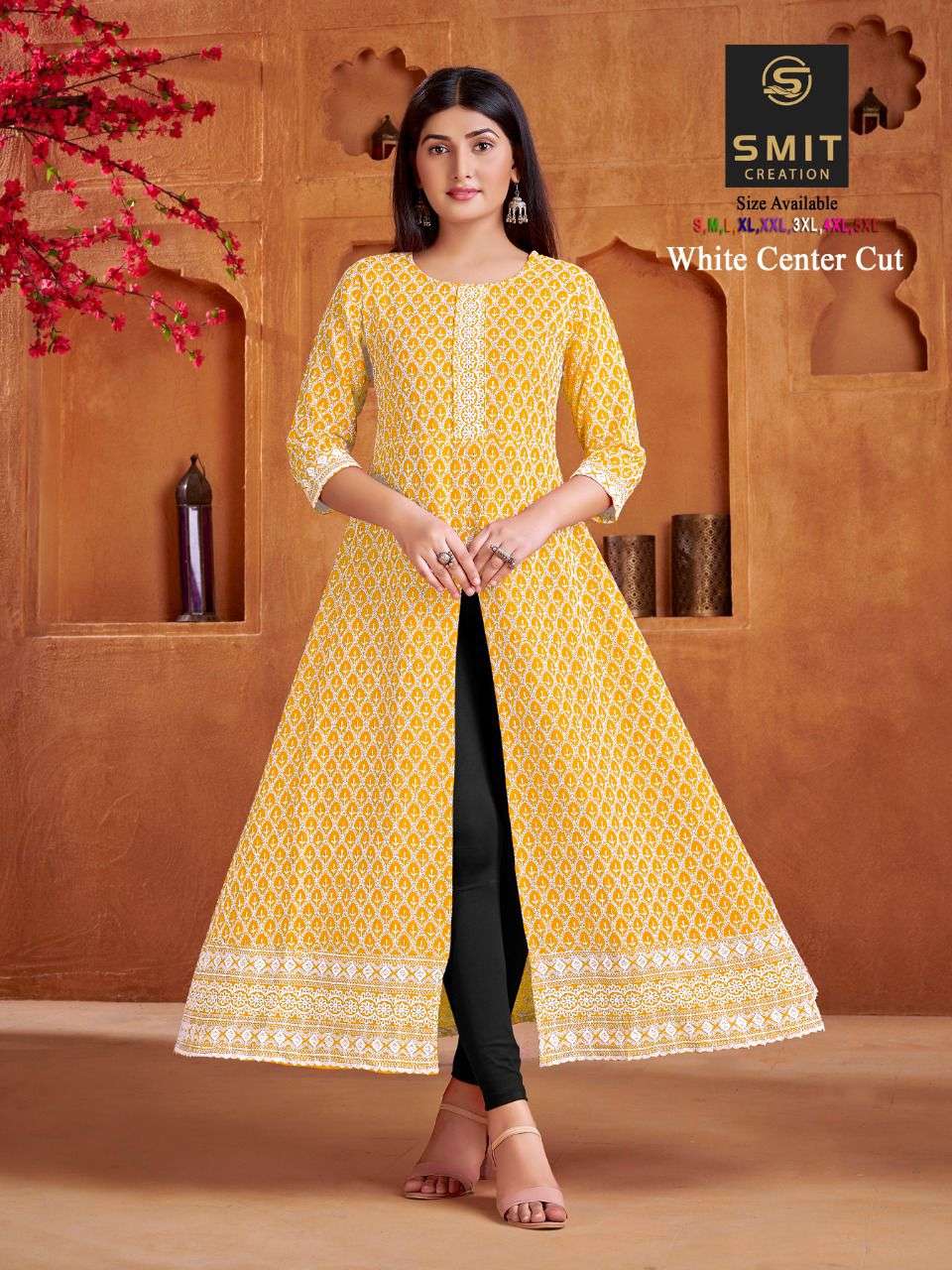 WHITE CENTER CUT BY POONAM DESIGNER 1001 TO 1004 SERIES BEAUTIFUL STYLISH FANCY COLORFUL CASUAL WEAR & ETHNIC WEAR FANCY GOWNS AT WHOLESALE PRICE