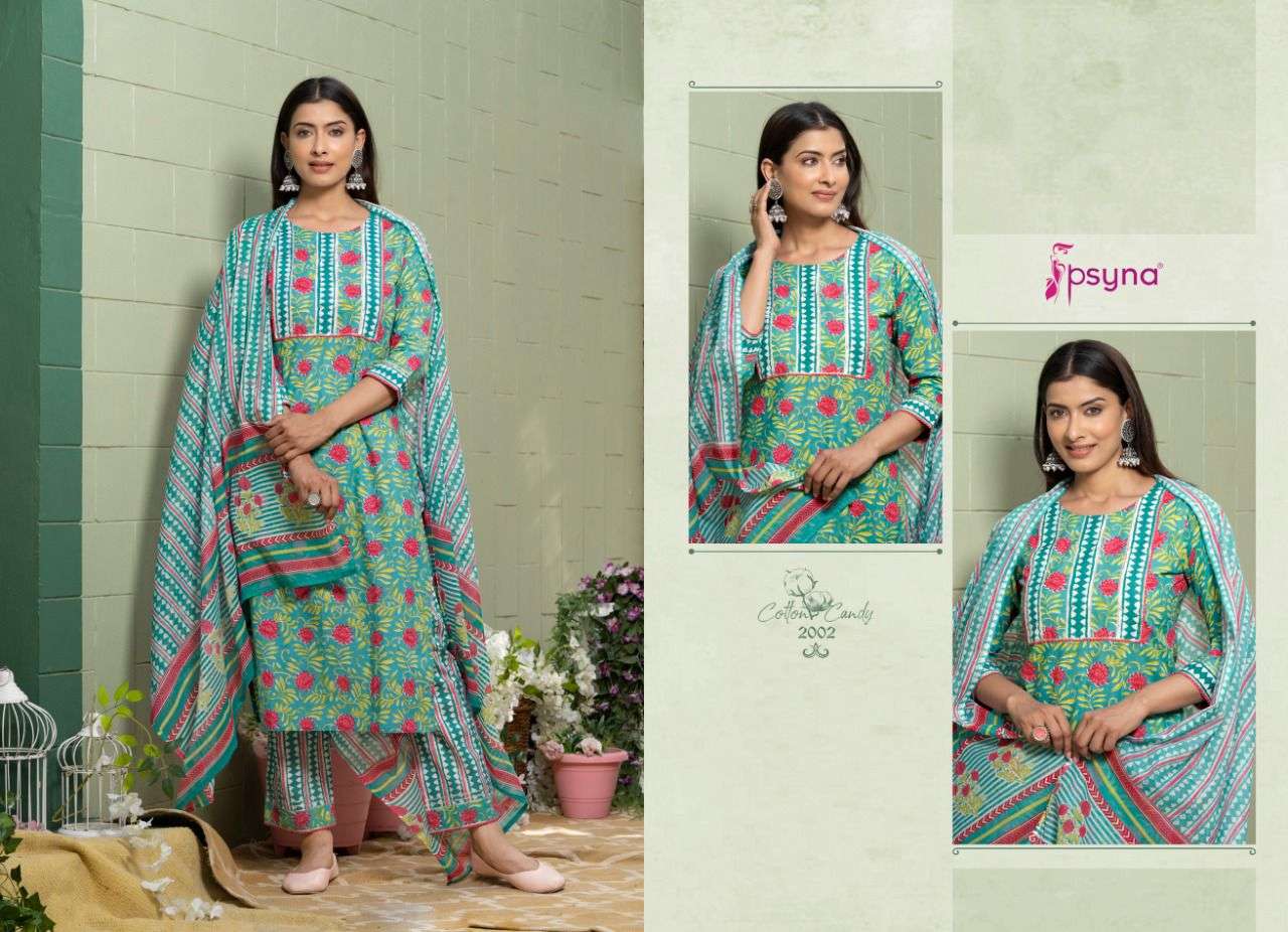COTTON CANDY VOL-2 BY PSYNA 2001 TO 2008 SERIES BEAUTIFUL SUITS COLORFUL STYLISH FANCY CASUAL WEAR & ETHNIC WEAR CAMBRIC COTTON DRESSES AT WHOLESALE PRICE