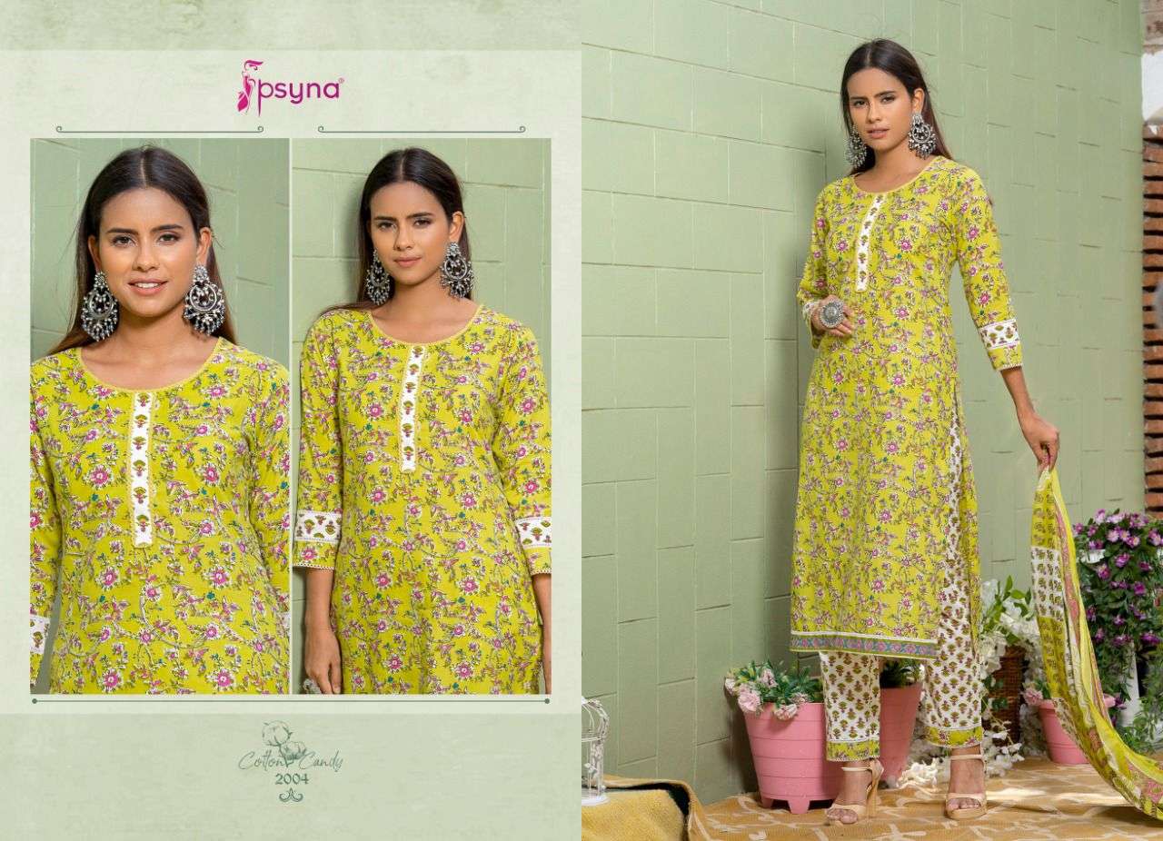 COTTON CANDY VOL-2 BY PSYNA 2001 TO 2008 SERIES BEAUTIFUL SUITS COLORFUL STYLISH FANCY CASUAL WEAR & ETHNIC WEAR CAMBRIC COTTON DRESSES AT WHOLESALE PRICE
