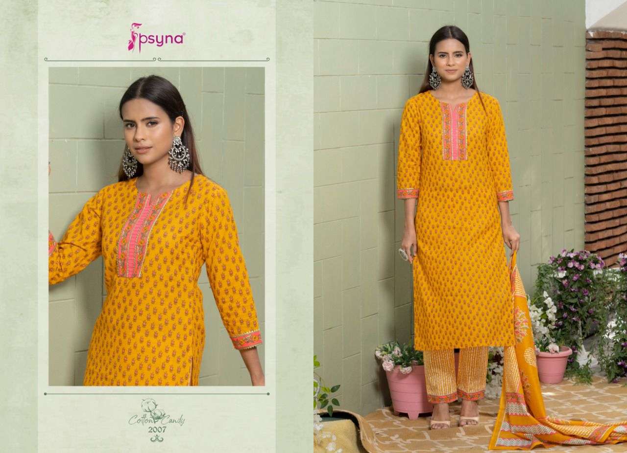 COTTON CANDY VOL-2 BY PSYNA 2001 TO 2008 SERIES BEAUTIFUL SUITS COLORFUL STYLISH FANCY CASUAL WEAR & ETHNIC WEAR CAMBRIC COTTON DRESSES AT WHOLESALE PRICE