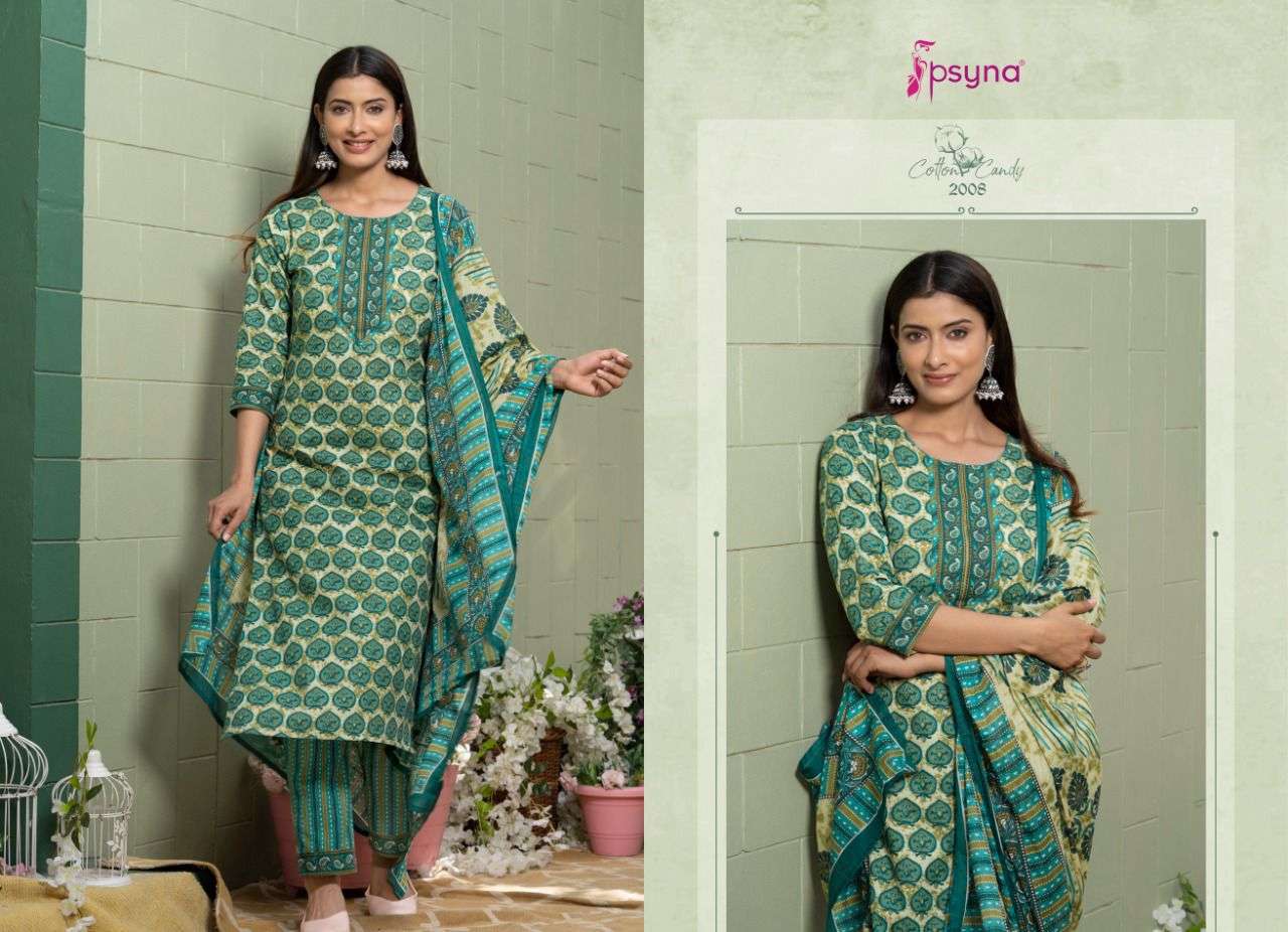 COTTON CANDY VOL-2 BY PSYNA 2001 TO 2008 SERIES BEAUTIFUL SUITS COLORFUL STYLISH FANCY CASUAL WEAR & ETHNIC WEAR CAMBRIC COTTON DRESSES AT WHOLESALE PRICE