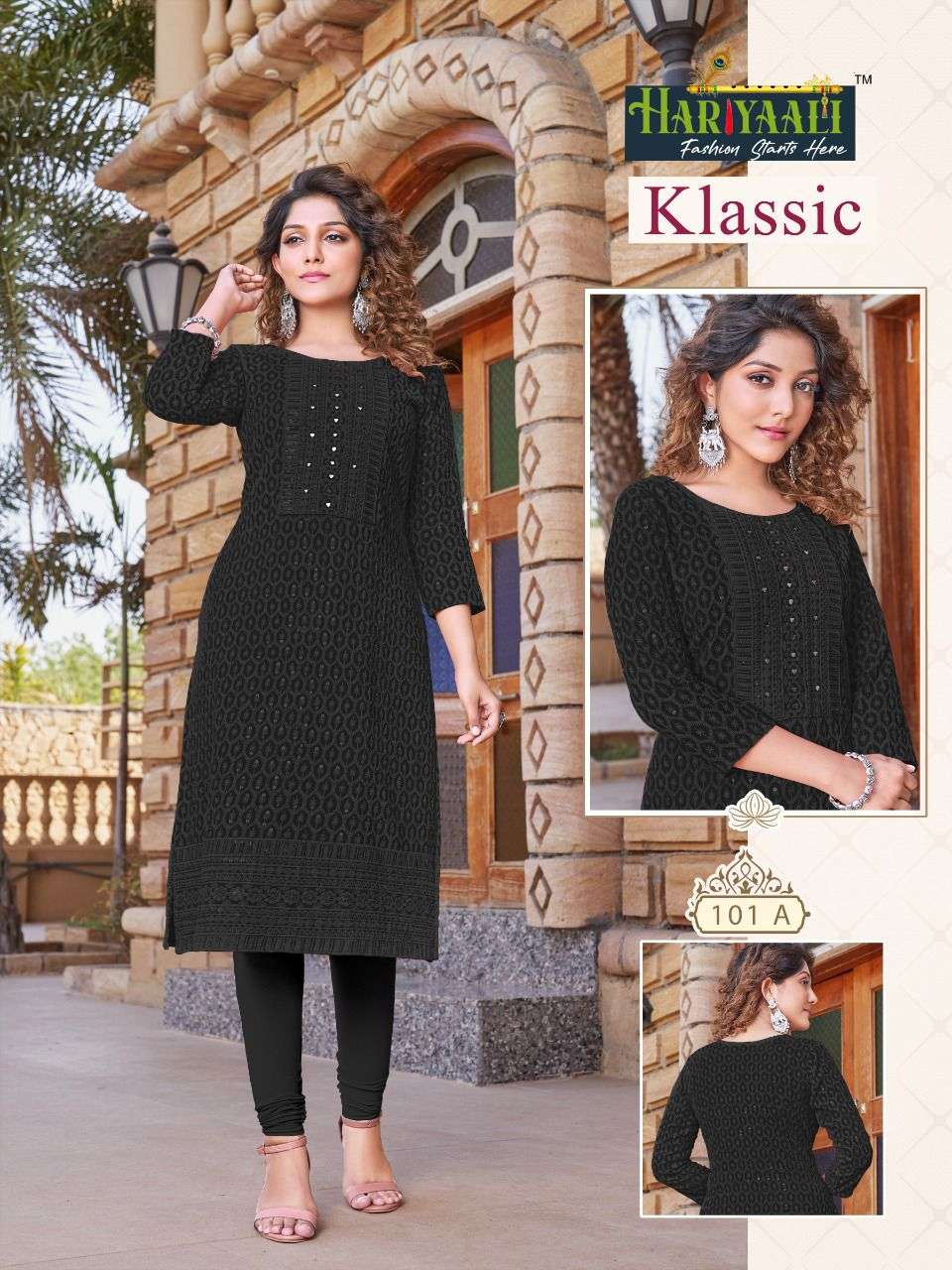KLASSIC BY HARIYAALI 101 TO 101-I SERIES DESIGNER STYLISH FANCY COLORFUL BEAUTIFUL PARTY WEAR & ETHNIC WEAR COLLECTION PURE RAYON KURTIS AT WHOLESALE PRICE