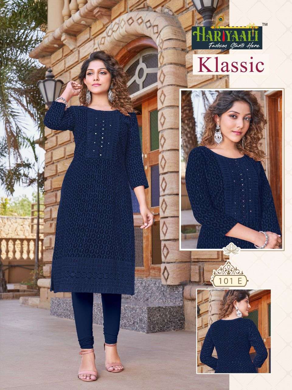 KLASSIC BY HARIYAALI 101 TO 101-I SERIES DESIGNER STYLISH FANCY COLORFUL BEAUTIFUL PARTY WEAR & ETHNIC WEAR COLLECTION PURE RAYON KURTIS AT WHOLESALE PRICE