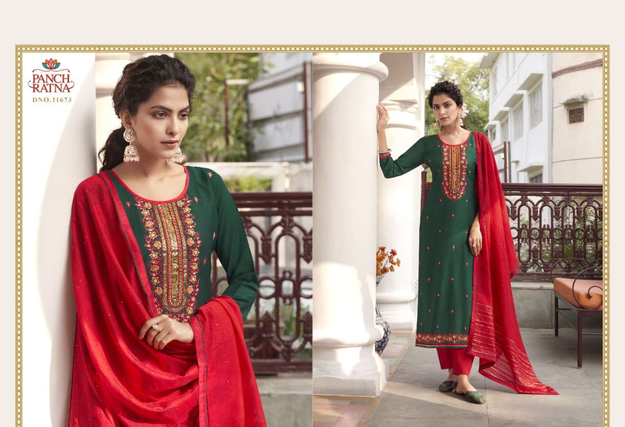 ANGEL BY PANCH RATNA 11671 TO 11675 SERIES BEAUTIFUL SUITS COLORFUL STYLISH FANCY CASUAL WEAR & ETHNIC WEAR SILK DRESSES AT WHOLESALE PRICE