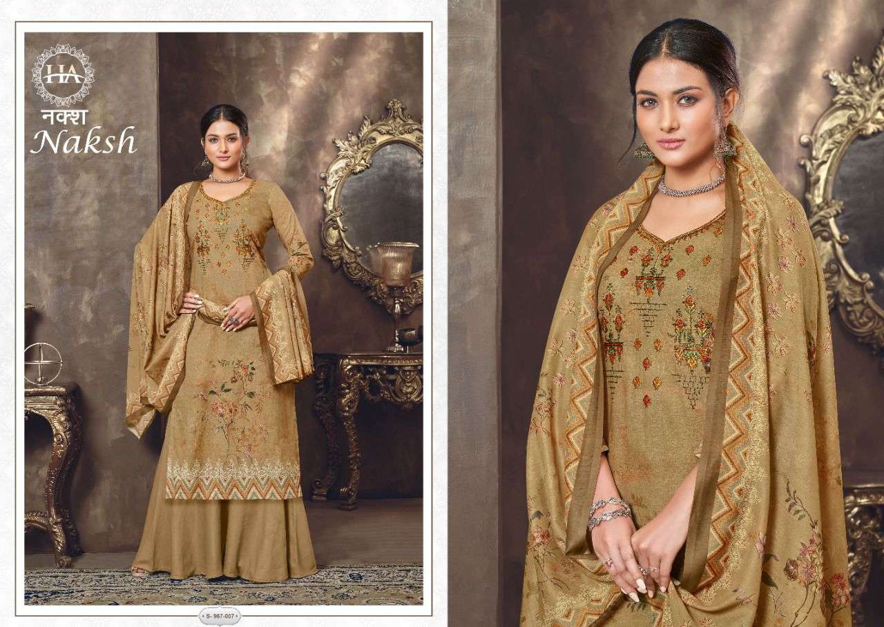 Naksh By Harshit Fashion Hub 967-001 To 967-010 Series Beautiful Suits Colorful Stylish Fancy Casual Wear & Ethnic Wear Pure Cambric Print Dresses At Wholesale Price