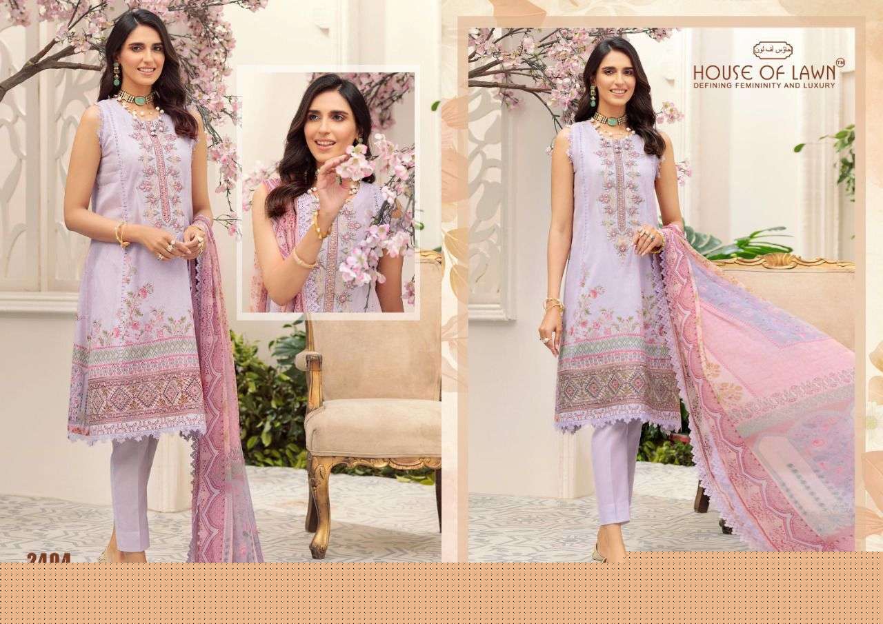 FIRDOUS REMIX BY HOUSE OF LAWN 2401 TO 2407 SERIES BEAUTIFUL PAKISTANI SUITS COLORFUL STYLISH FANCY CASUAL WEAR & ETHNIC WEAR PURE COTTON DRESSES AT WHOLESALE PRICE