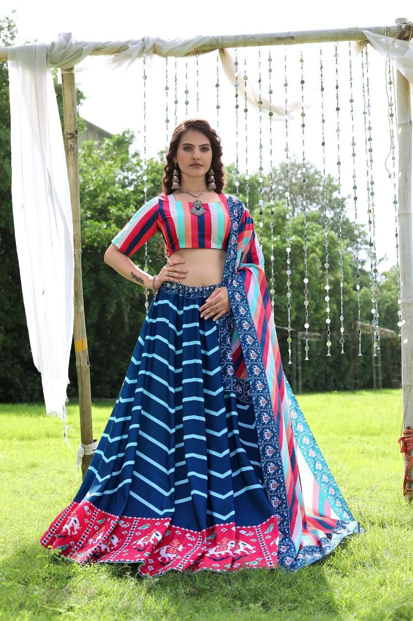 GRTN-7009 BY FASHID WHOLESALE DESIGNER BEAUTIFUL NAVRATRI COLLECTION OCCASIONAL WEAR & PARTY WEAR SILK LEHENGAS AT WHOLESALE PRICE