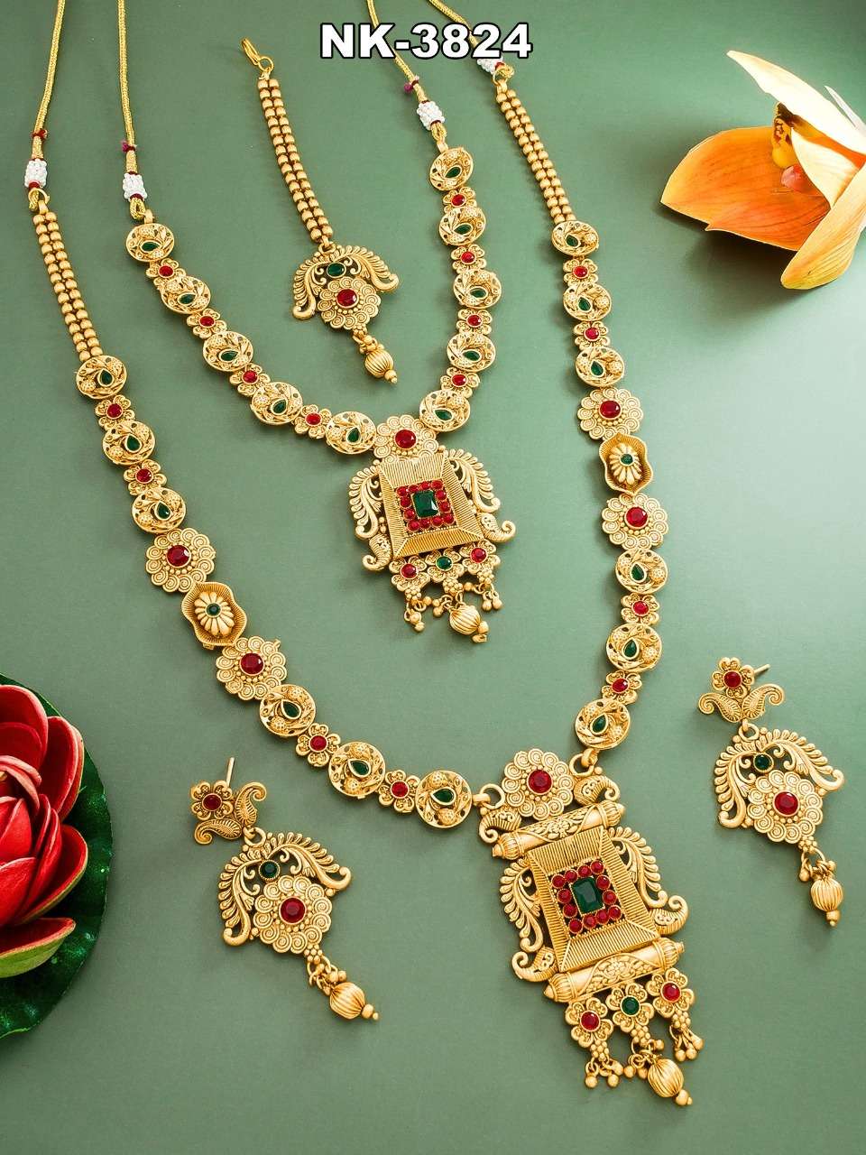 NK-3824 SERIES BY FASHID WHOLESALE TRADITIONAL IMITATION JEWELLERY FOR INDIAN ATTIRE AT EXCLUSIVE RANGE.