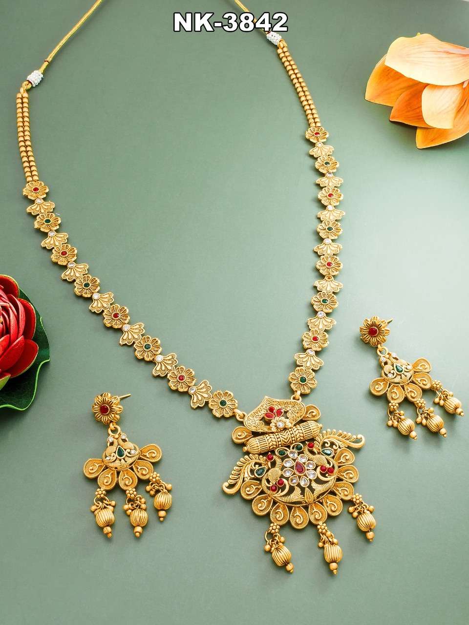 NK-3824 SERIES BY FASHID WHOLESALE TRADITIONAL IMITATION JEWELLERY FOR INDIAN ATTIRE AT EXCLUSIVE RANGE.