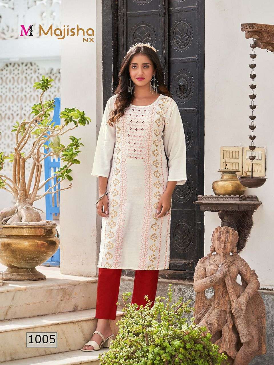 MASAKALI BY MAJISHA NX 1001 TO 1010 SERIES DESIGNER STYLISH FANCY COLORFUL BEAUTIFUL PARTY WEAR & ETHNIC WEAR COLLECTION RAYON WITH WORK KURTIS AT WHOLESALE PRICE
