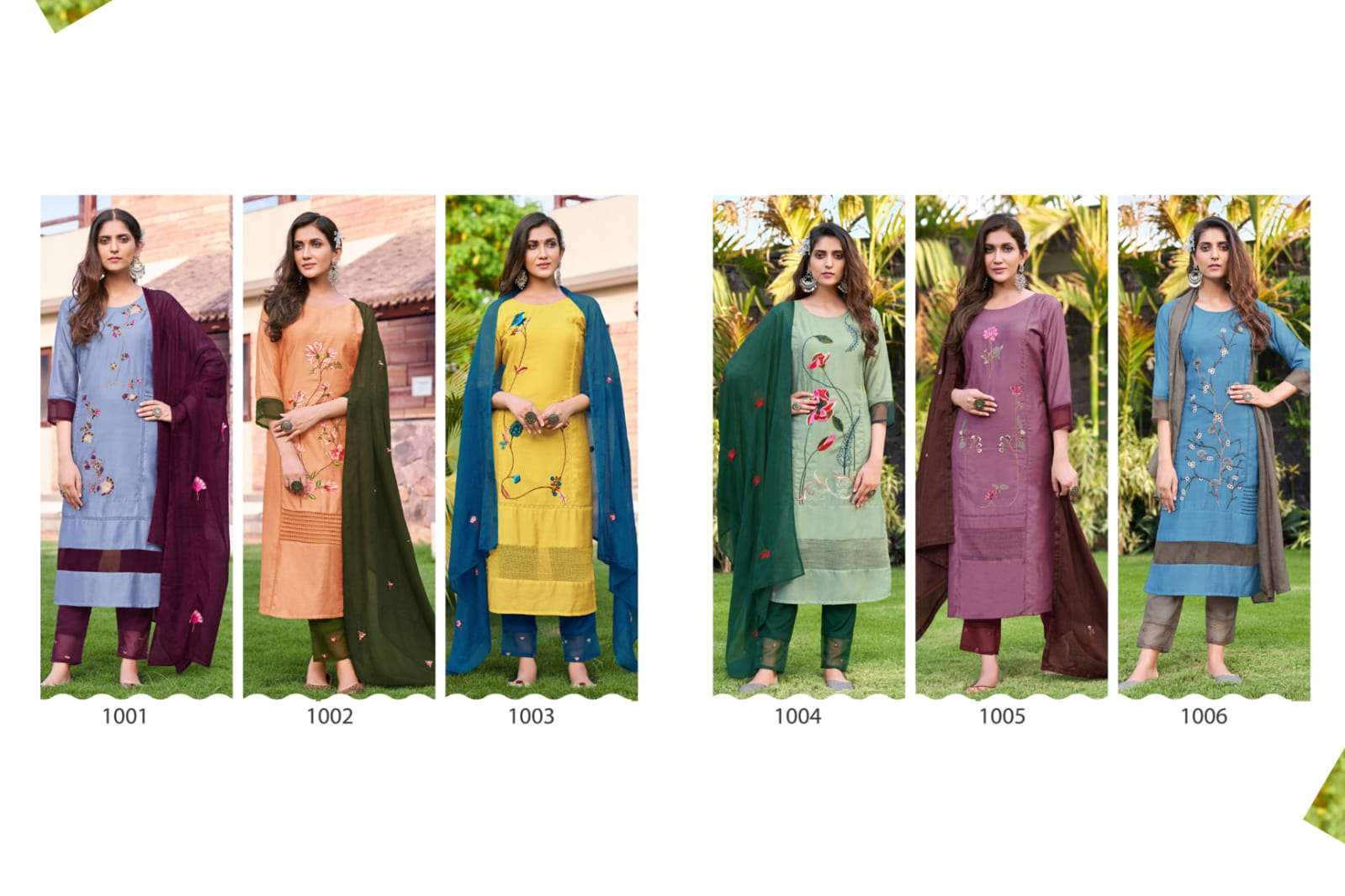 PRACHI BY SNAPSTYLE 1001 TO 1006 SERIES BEAUTIFUL SUITS COLORFUL STYLISH FANCY CASUAL WEAR & ETHNIC WEAR SILK DRESSES AT WHOLESALE PRICE