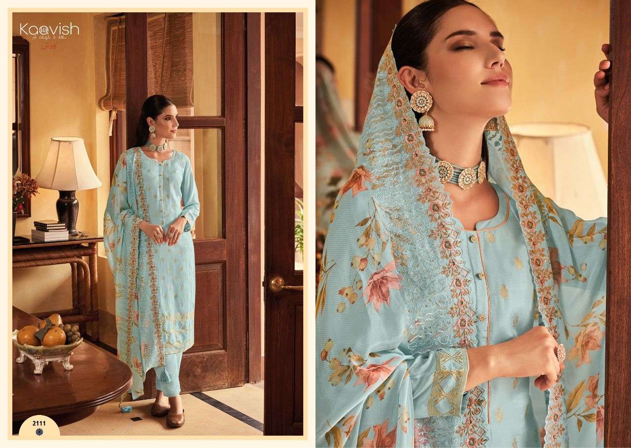 ZAHRA BY KAAVISH 2111 TO 2114 SERIES BEAUTIFUL SUITS COLORFUL STYLISH FANCY CASUAL WEAR & ETHNIC WEAR PURE MUSLIN SILK DRESSES AT WHOLESALE PRICE