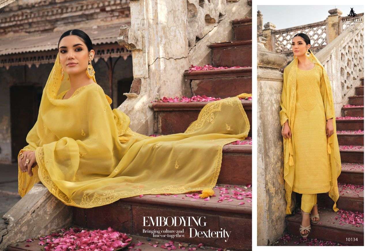 ETERNITY BY CINDERELLA 10133 TO 10138 SERIES BEAUTIFUL SUITS COLORFUL STYLISH FANCY CASUAL WEAR & ETHNIC WEAR PURE TUSSAR SILK DRESSES AT WHOLESALE PRICE