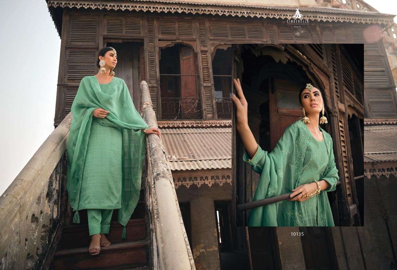 ETERNITY BY CINDERELLA 10133 TO 10138 SERIES BEAUTIFUL SUITS COLORFUL STYLISH FANCY CASUAL WEAR & ETHNIC WEAR PURE TUSSAR SILK DRESSES AT WHOLESALE PRICE