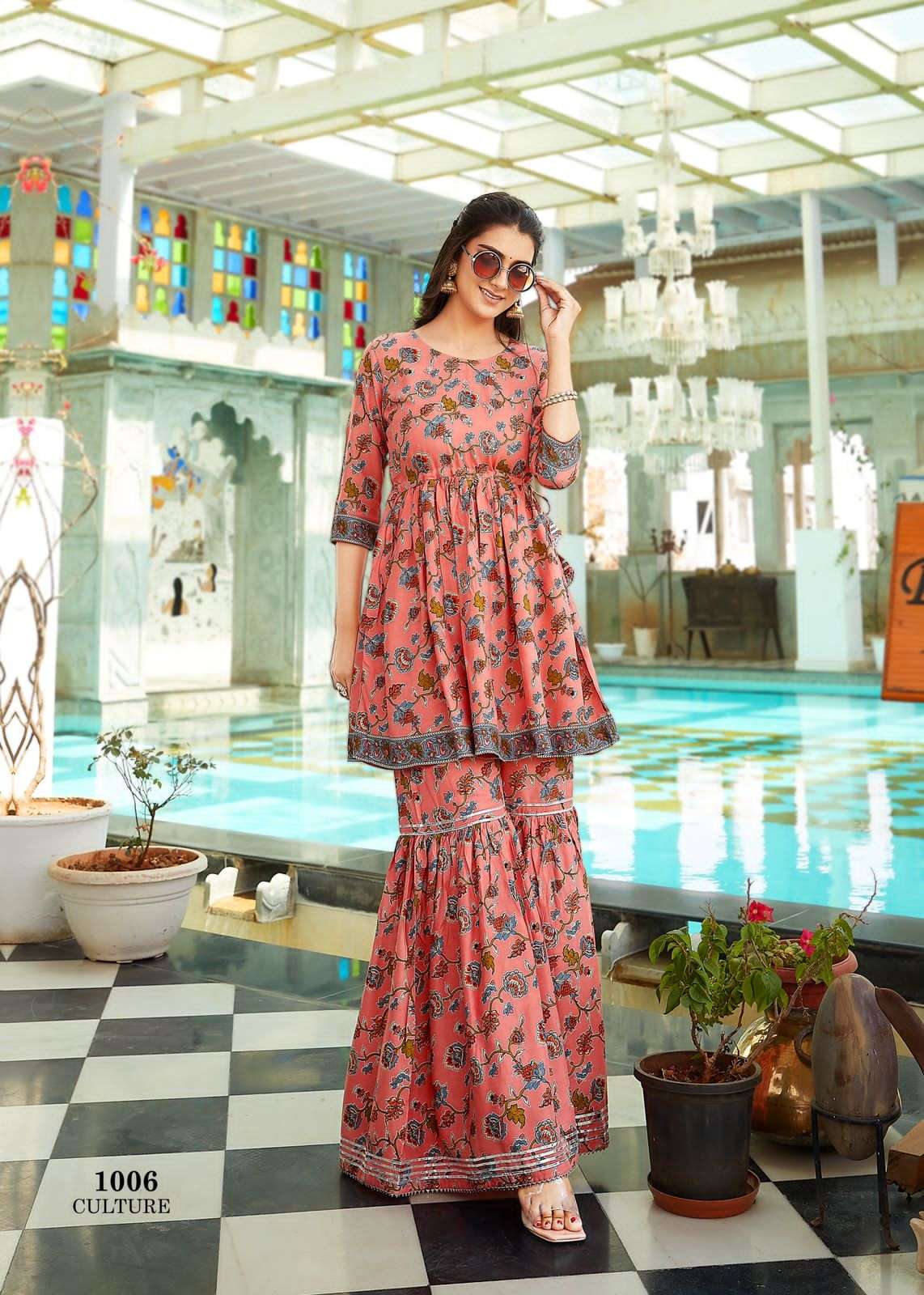 FASHION CULTURE BY ARADHNA FASHION 1001 TO 1008 SERIES DESIGNER STYLISH FANCY COLORFUL BEAUTIFUL PARTY WEAR & ETHNIC WEAR COLLECTION RAYON PRINT KURTIS WITH BOTTOM AT WHOLESALE PRICE