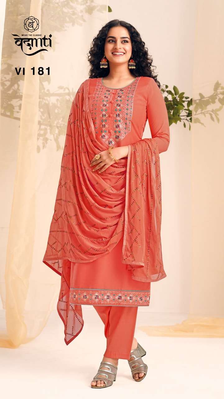 TANUJA VOL-2 BY VEDANTI 181 TO 184 SERIES BEAUTIFUL SUITS COLORFUL STYLISH FANCY CASUAL WEAR & ETHNIC WEAR HEAVY PARAMPARA SILK DRESSES AT WHOLESALE PRICE