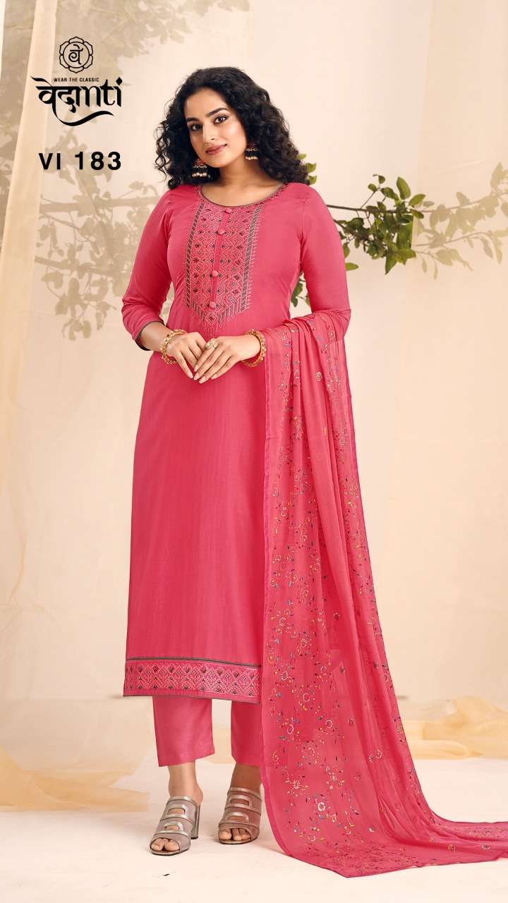 TANUJA VOL-2 BY VEDANTI 181 TO 184 SERIES BEAUTIFUL SUITS COLORFUL STYLISH FANCY CASUAL WEAR & ETHNIC WEAR HEAVY PARAMPARA SILK DRESSES AT WHOLESALE PRICE