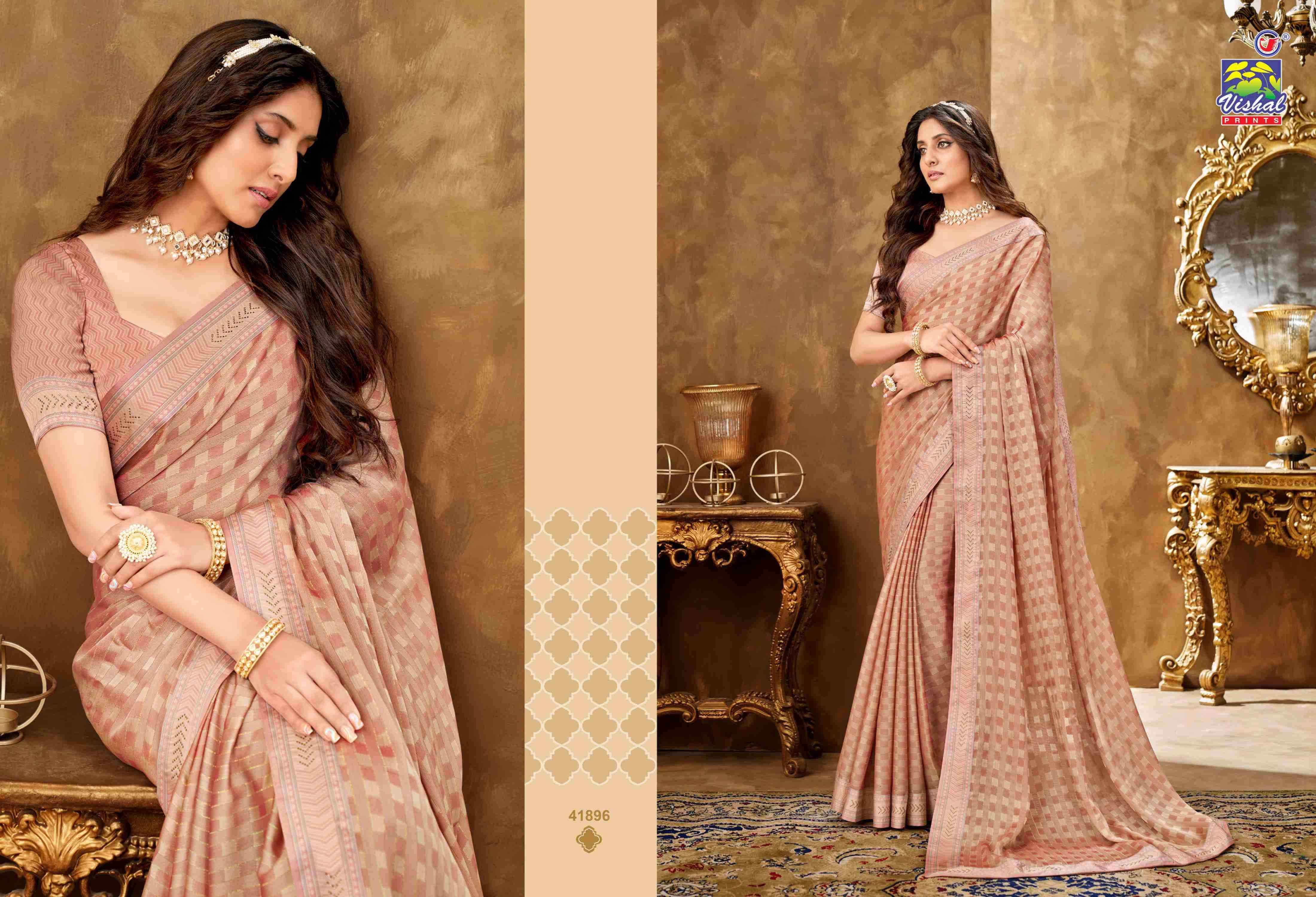ADITI VOL-2 BY VISHAL PRINTS 41895 TO 41900 SERIES INDIAN TRADITIONAL WEAR COLLECTION BEAUTIFUL STYLISH FANCY COLORFUL PARTY WEAR & OCCASIONAL WEAR FANCY SAREES AT WHOLESALE PRICE
