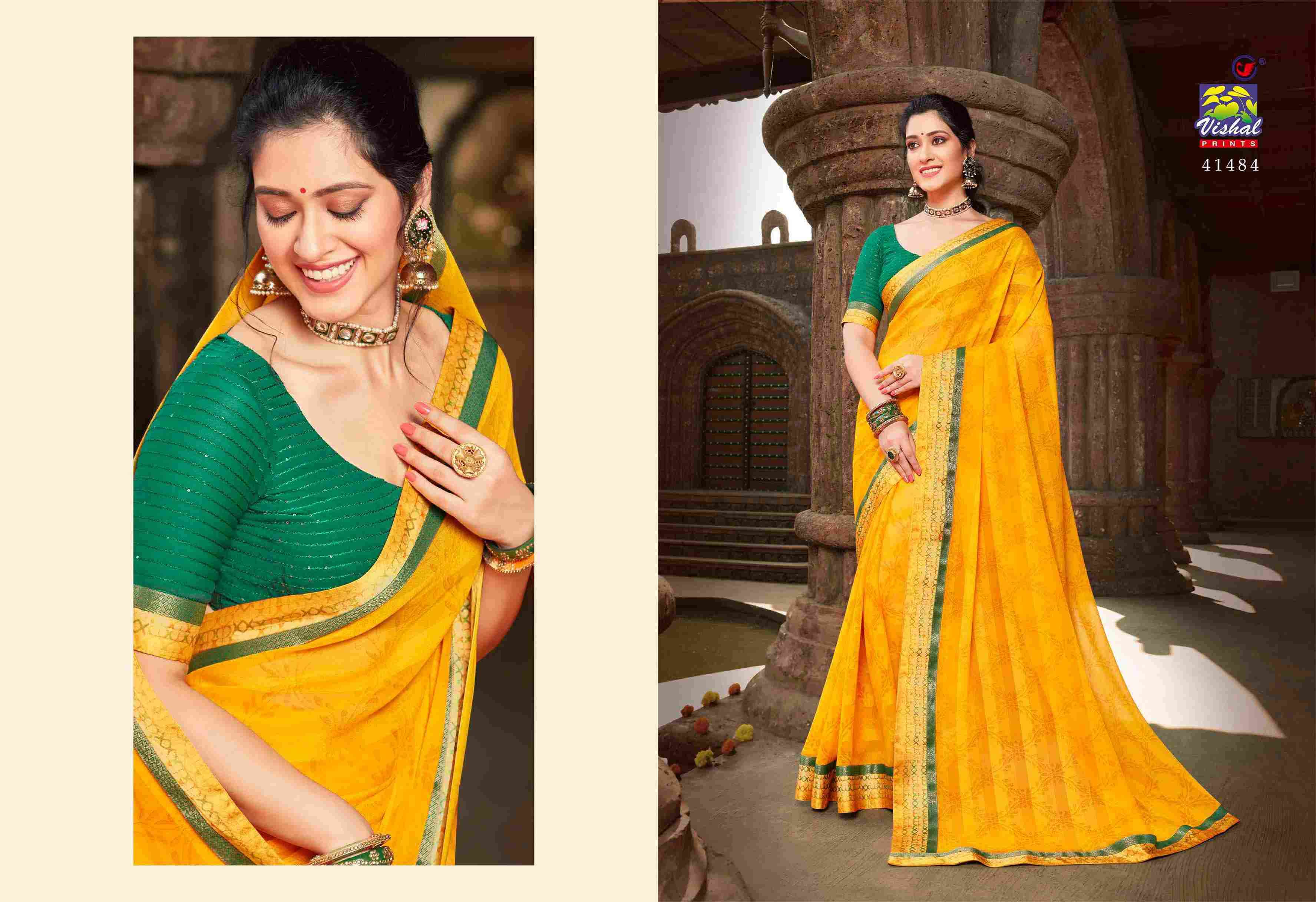ASPIRE VOL-6 BY VISHAL PRINTS 41481 TO 41492 SERIES INDIAN TRADITIONAL WEAR COLLECTION BEAUTIFUL STYLISH FANCY COLORFUL PARTY WEAR & OCCASIONAL WEAR FANCY SAREES AT WHOLESALE PRICE
