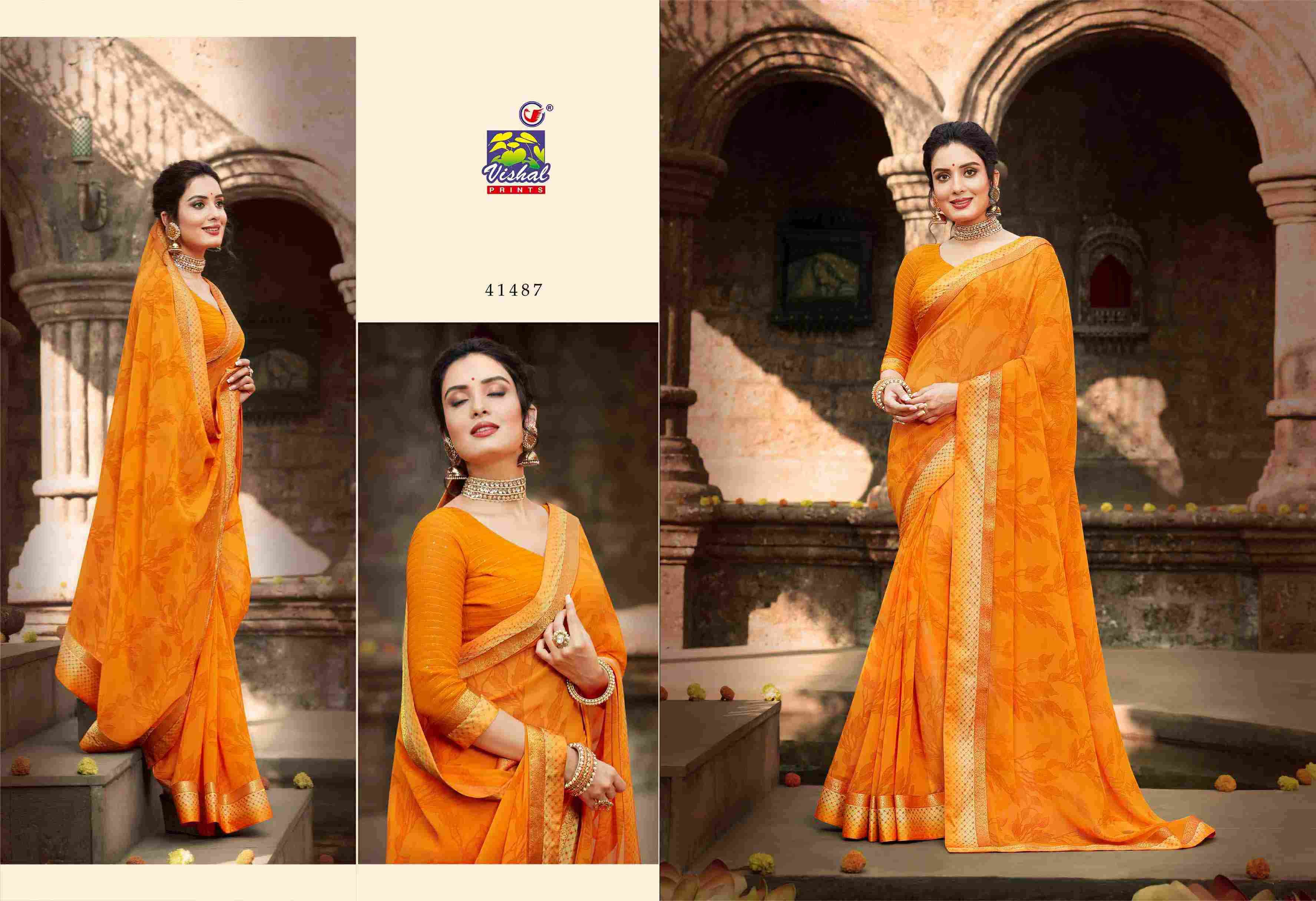ASPIRE VOL-6 BY VISHAL PRINTS 41481 TO 41492 SERIES INDIAN TRADITIONAL WEAR COLLECTION BEAUTIFUL STYLISH FANCY COLORFUL PARTY WEAR & OCCASIONAL WEAR FANCY SAREES AT WHOLESALE PRICE