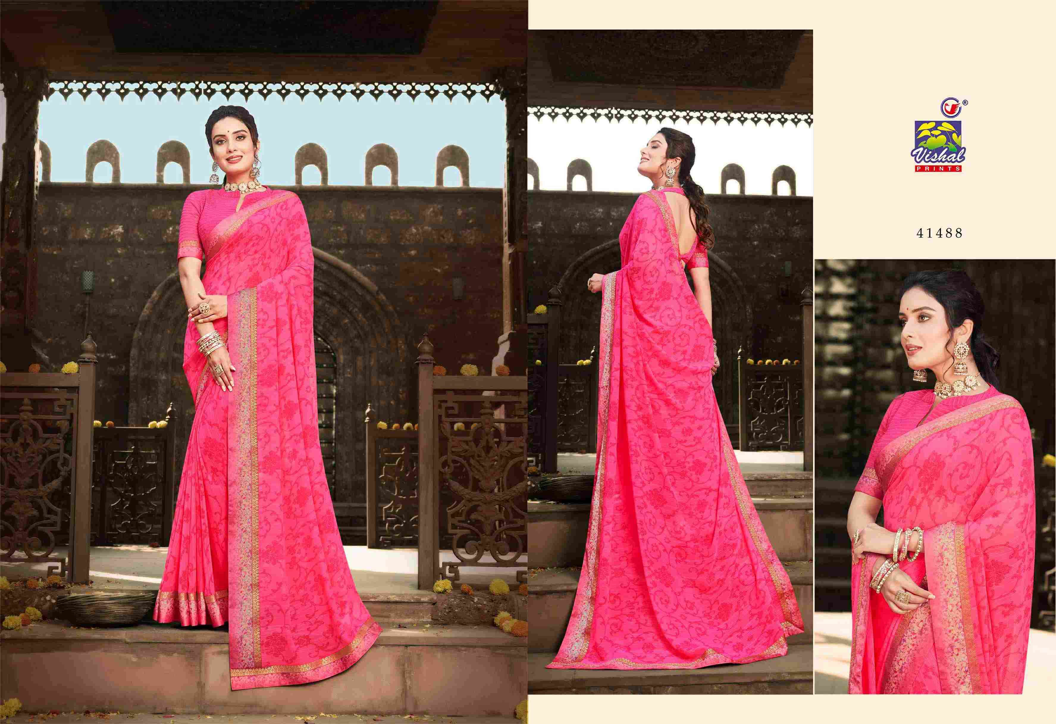 ASPIRE VOL-6 BY VISHAL PRINTS 41481 TO 41492 SERIES INDIAN TRADITIONAL WEAR COLLECTION BEAUTIFUL STYLISH FANCY COLORFUL PARTY WEAR & OCCASIONAL WEAR FANCY SAREES AT WHOLESALE PRICE