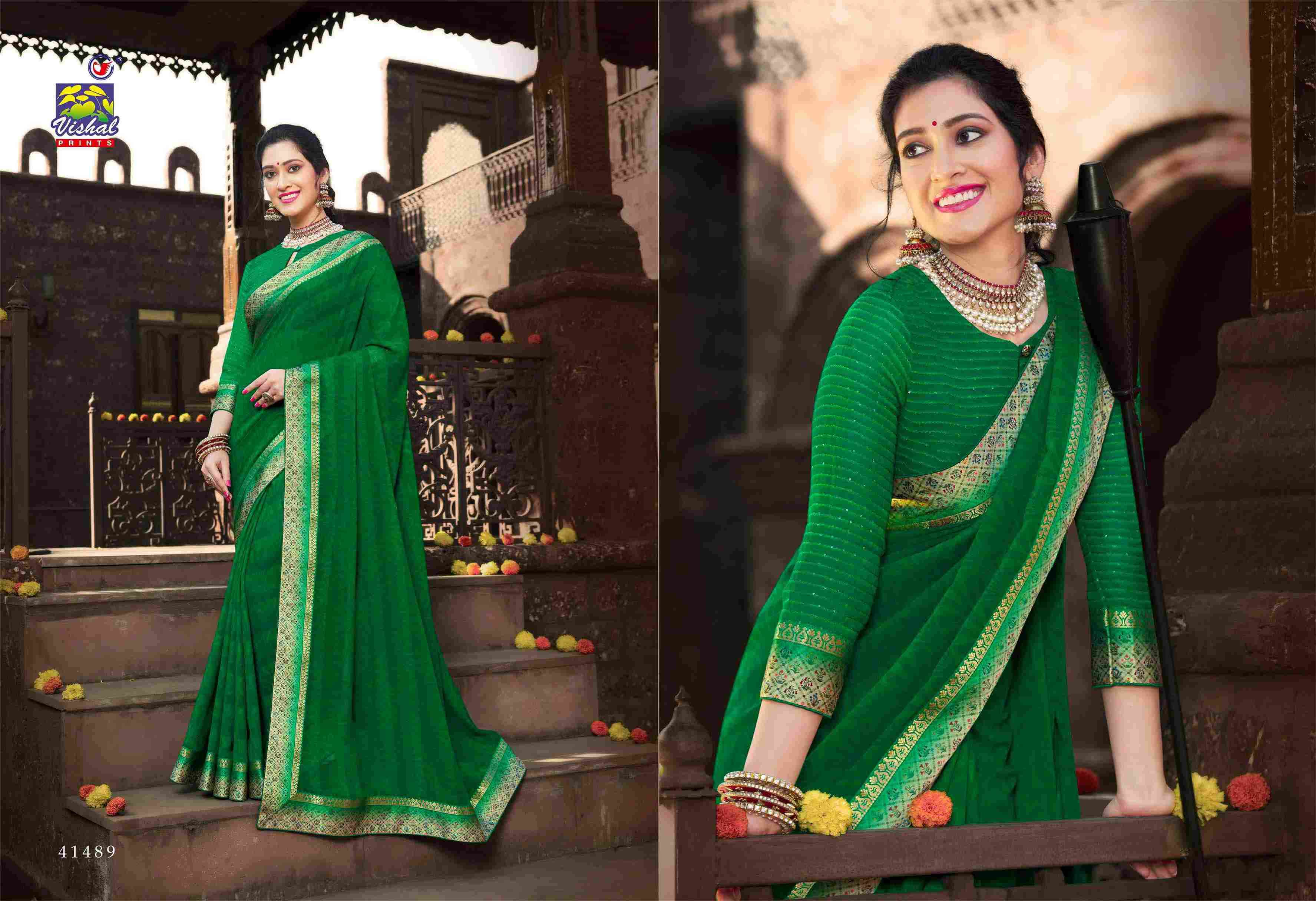 ASPIRE VOL-6 BY VISHAL PRINTS 41481 TO 41492 SERIES INDIAN TRADITIONAL WEAR COLLECTION BEAUTIFUL STYLISH FANCY COLORFUL PARTY WEAR & OCCASIONAL WEAR FANCY SAREES AT WHOLESALE PRICE